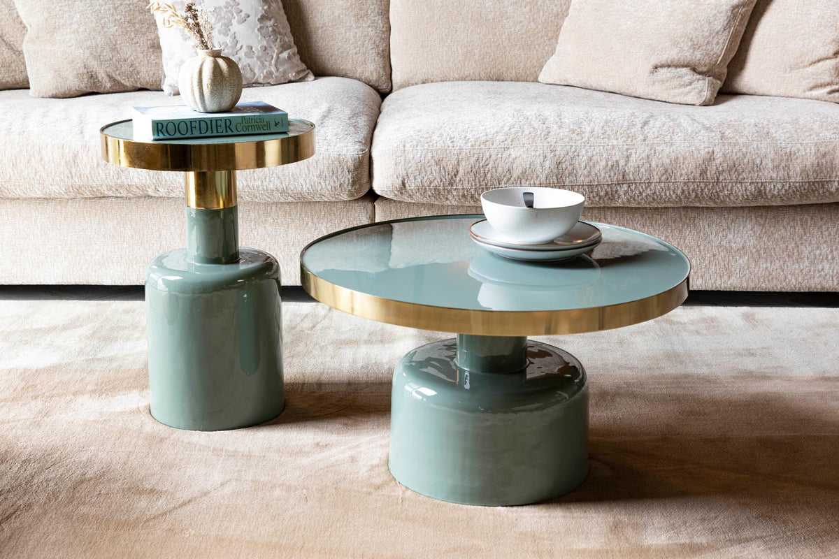 Beistelltisch Glam in Grün präsentiert im Onlineshop von KAQTU Design AG. Couchtisch ist von Zuiver