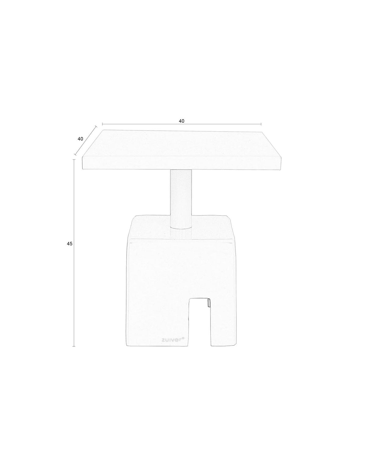 Beistelltisch Chubby in Blau präsentiert im Onlineshop von KAQTU Design AG. Beistelltisch ist von Zuiver