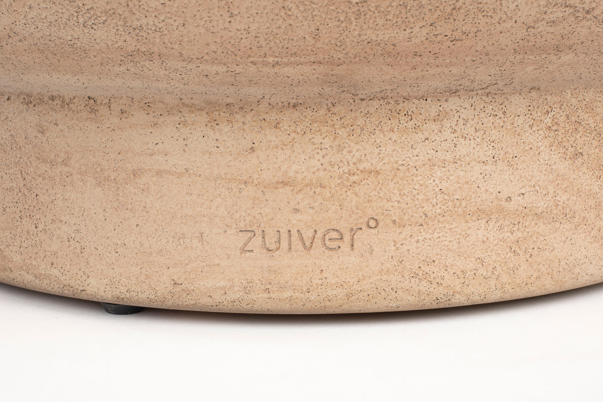 Edler Couchtisch rund in beige präsentiert im Onlineshop von KAQTU Design AG. Couchtisch ist von Zuiver