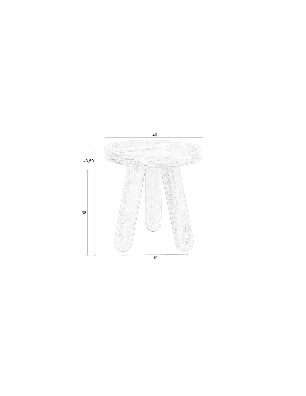 Cosmopolitan Beistelltisch in Braun präsentiert im Onlineshop von KAQTU Design AG. Beistelltisch ist von Zuiver