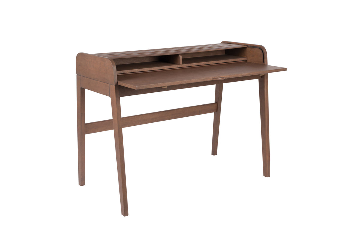 Bürotisch Barbier, Holzschreibtisch mit Beinen und ausziehbarer Arbeitsplatte