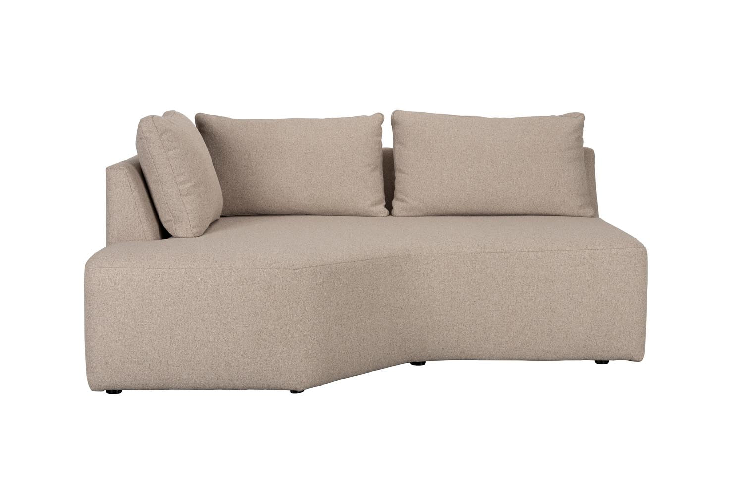 Modulares Sofa Prosper Seat Left von Zuiver: Flexibles Design, langlebiger Polyesterbezug, minimalistischer Stil, ideal für moderne Wohnräume.