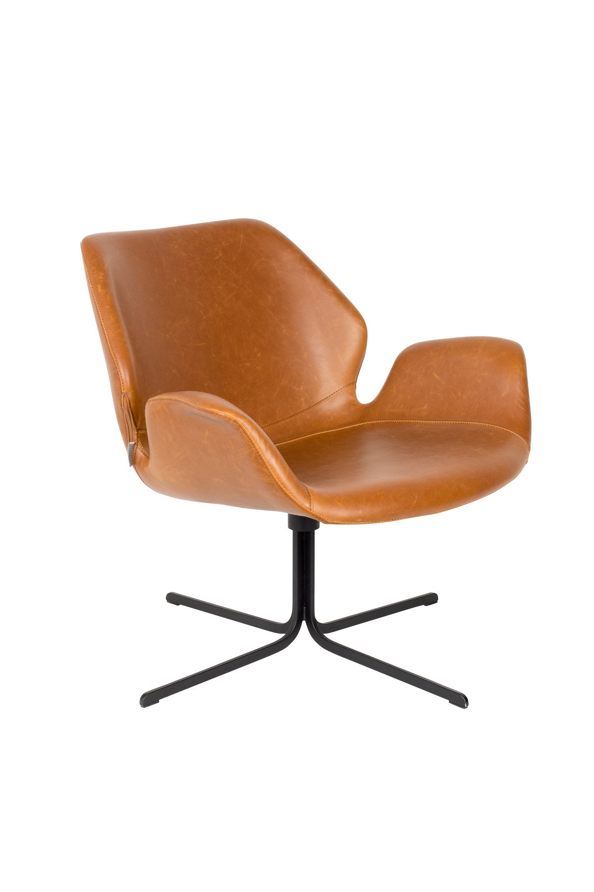 Lounge Sessel Nikki in Braun präsentiert im Onlineshop von KAQTU Design AG. Sessel mit Armlehnen ist von Zuiver