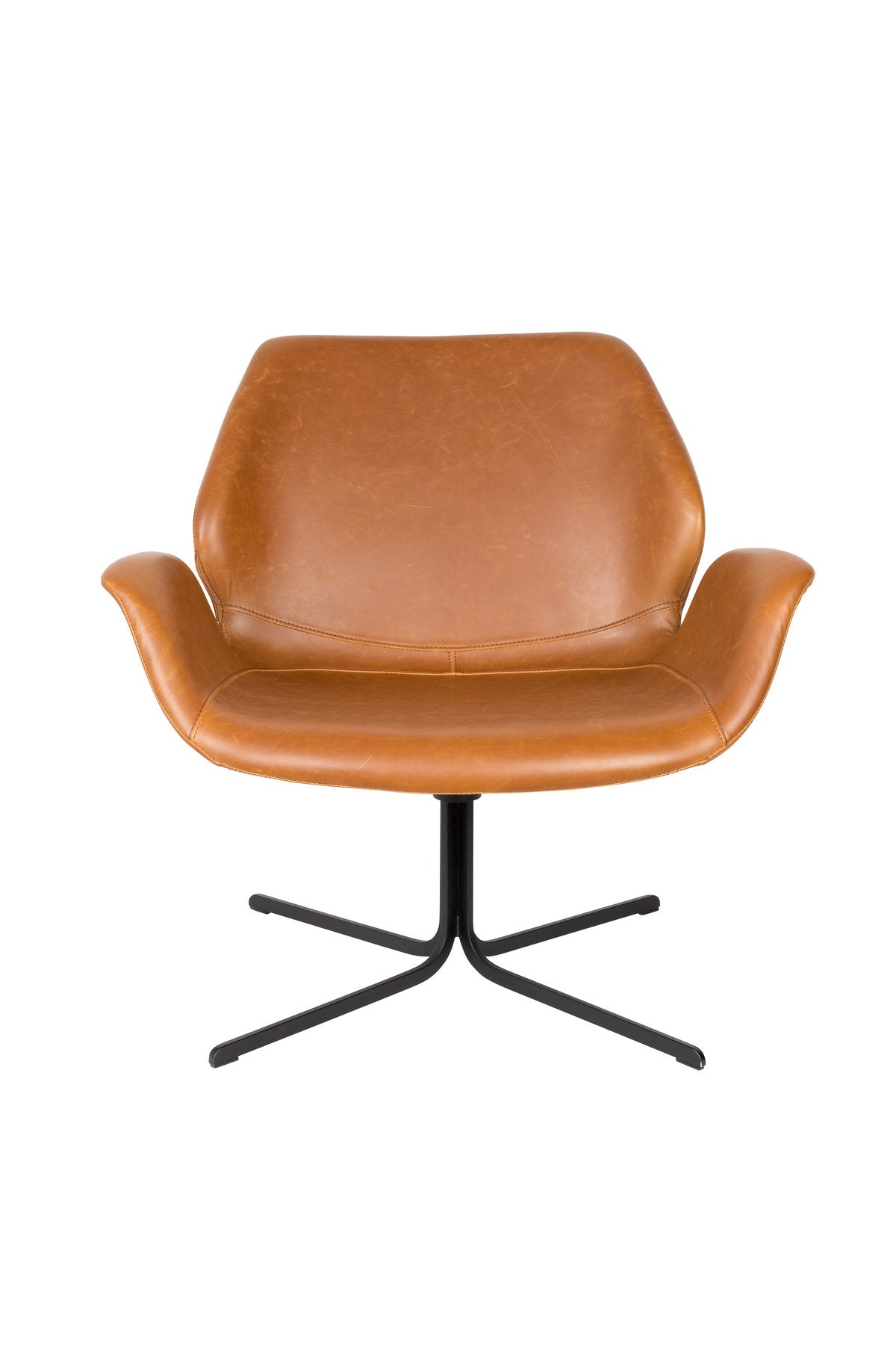 Lounge Sessel Nikki in Braun präsentiert im Onlineshop von KAQTU Design AG. Sessel mit Armlehnen ist von Zuiver