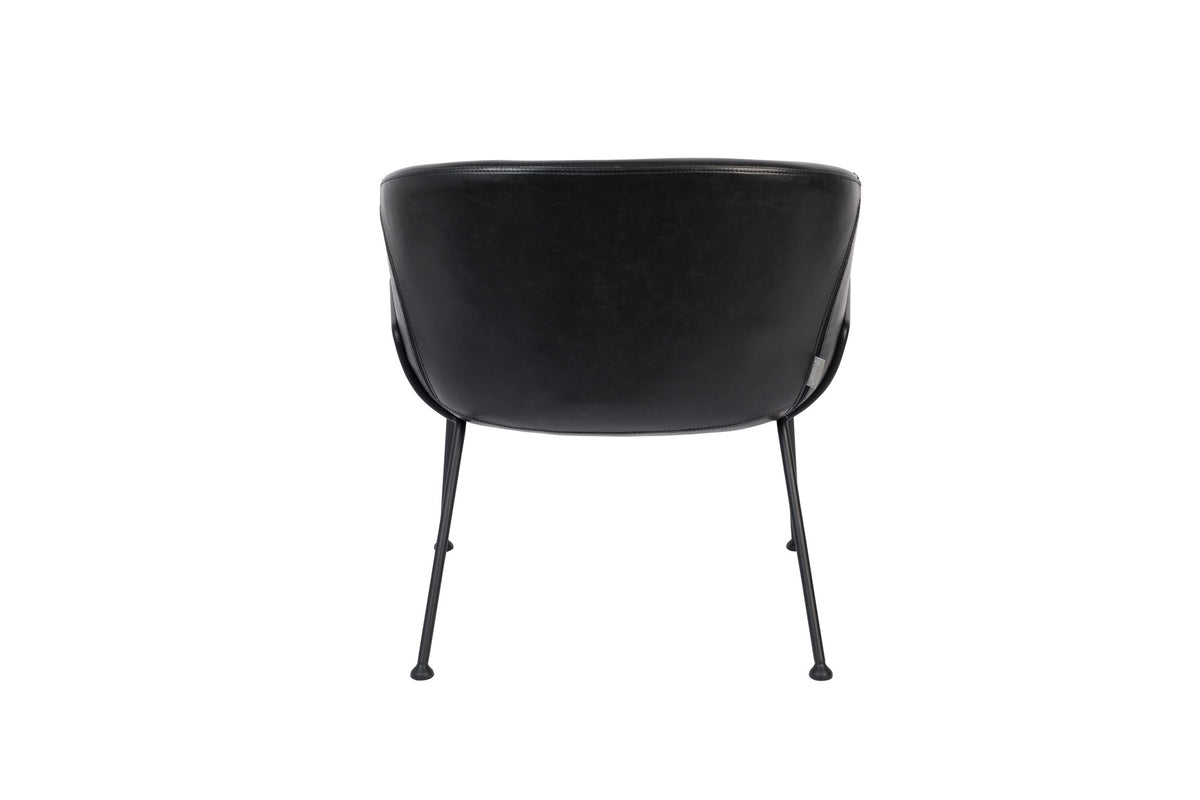 Lounge Sessel Feston in Schwarz präsentiert im Onlineshop von KAQTU Design AG. Sessel mit Armlehnen ist von Zuiver