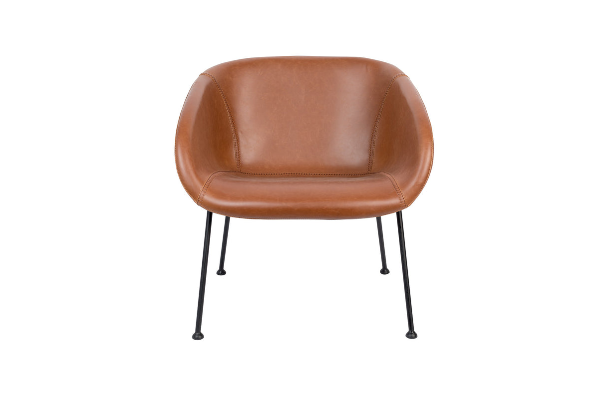 Lounge Sessel Feston in Braun präsentiert im Onlineshop von KAQTU Design AG. Sessel mit Armlehnen ist von Zuiver