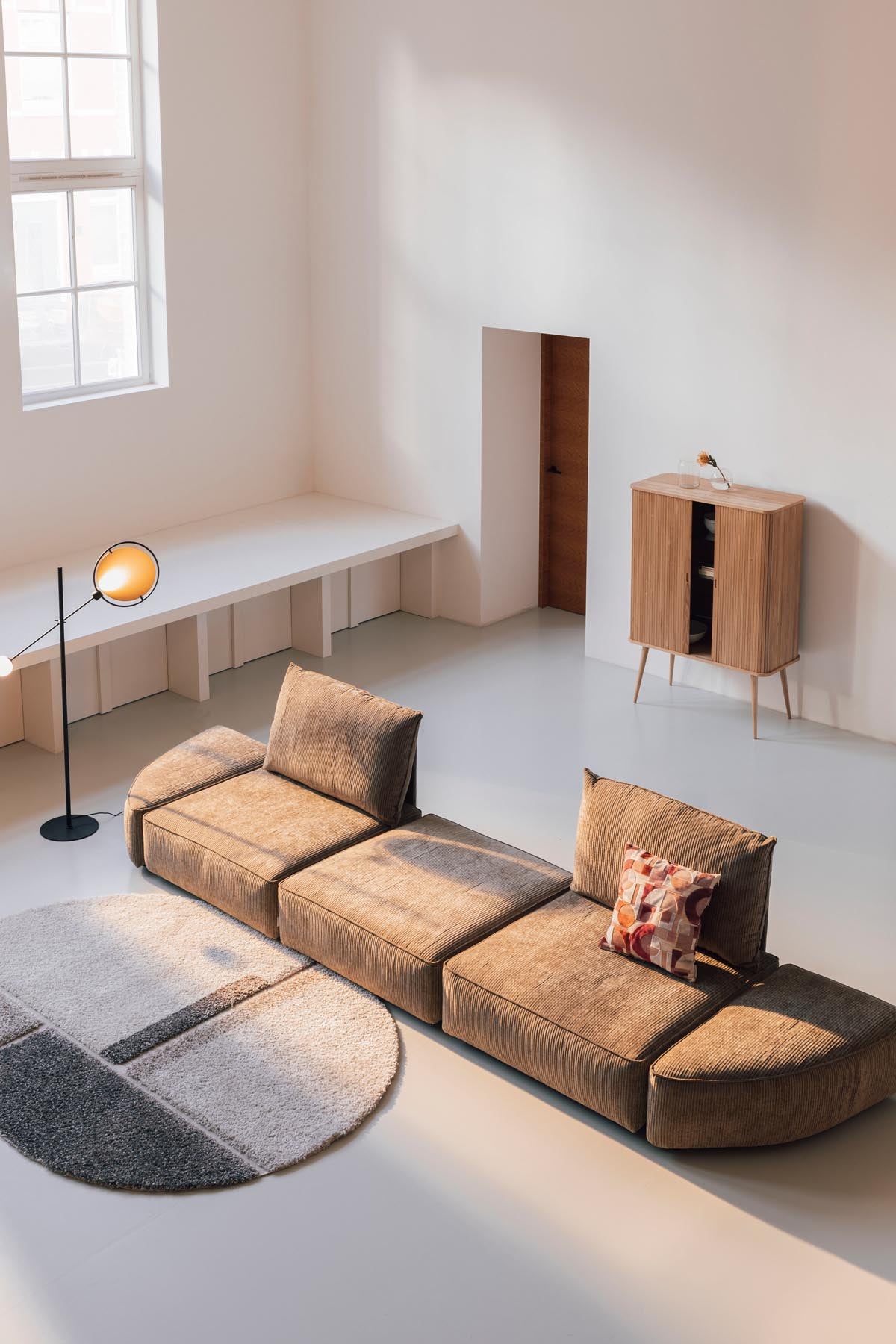 Sofa Element Hunter Pie Pouf links  in Moss präsentiert im Onlineshop von KAQTU Design AG. Modulares Sofa ist von Zuiver