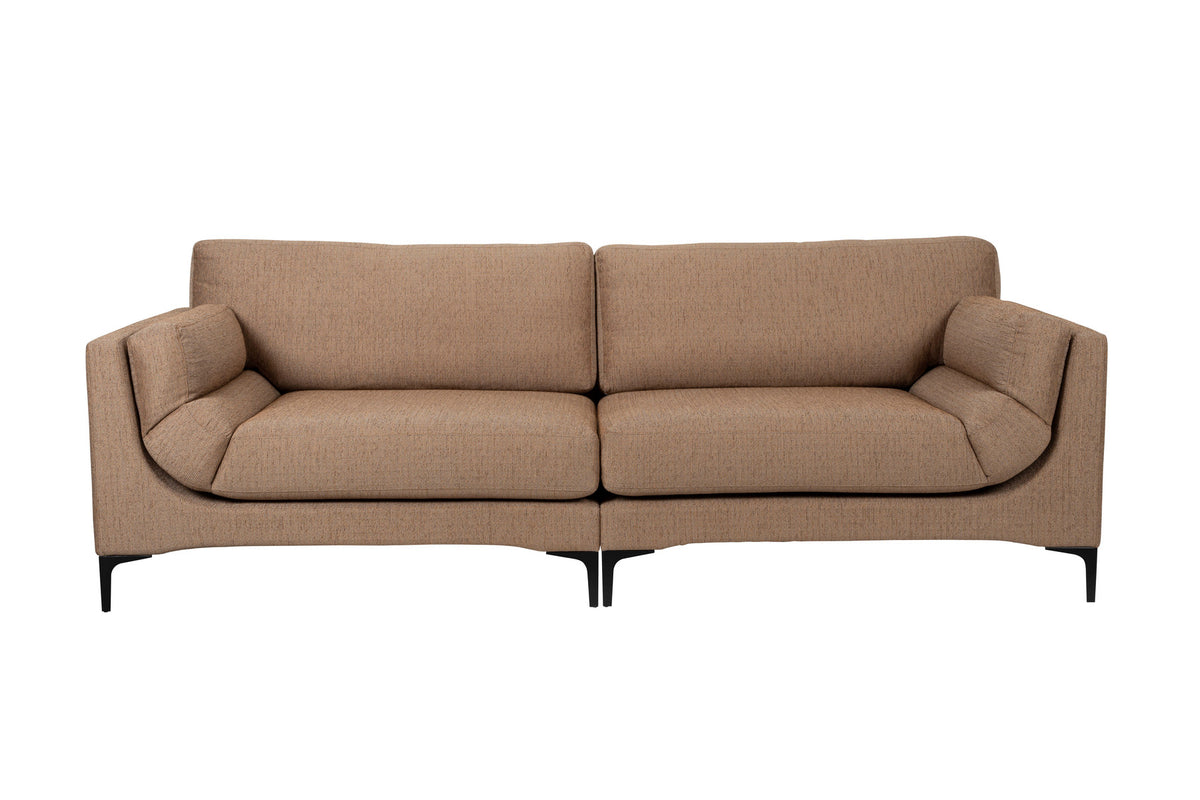 Sofa Balcony 3 Sitzer in Braun präsentiert im Onlineshop von KAQTU Design AG. 3er Sofa ist von Zuiver