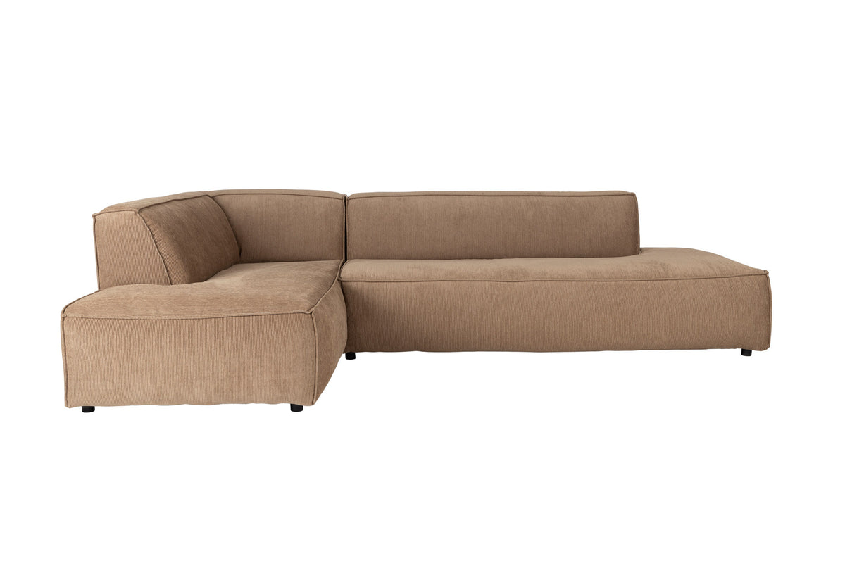 SOFA FAT FREDDY links in Braun präsentiert im Onlineshop von KAQTU Design AG. Ecksofa links ist von Zuiver
