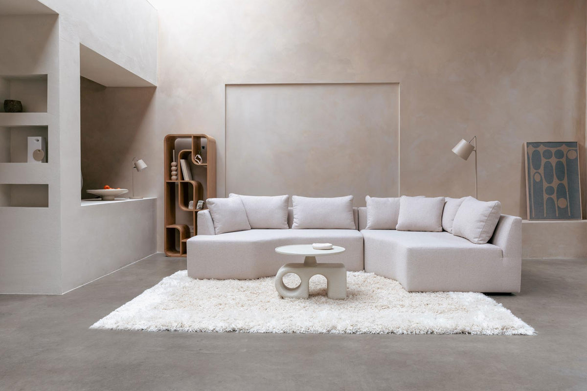 Prosper Sofa Right in Creme präsentiert im Onlineshop von KAQTU Design AG. L-Sofa rechts ist von Zuiver