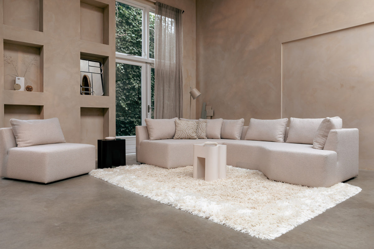Prosper Sofa Left in Creme präsentiert im Onlineshop von KAQTU Design AG. L-Sofa links ist von Zuiver