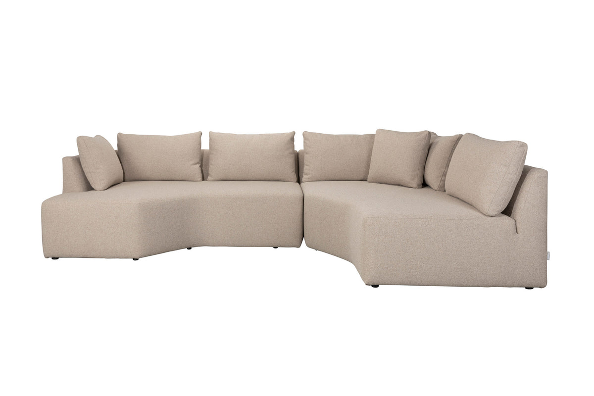 Prosper Sofa Right in Cappucino präsentiert im Onlineshop von KAQTU Design AG. L-Sofa rechts ist von Zuiver