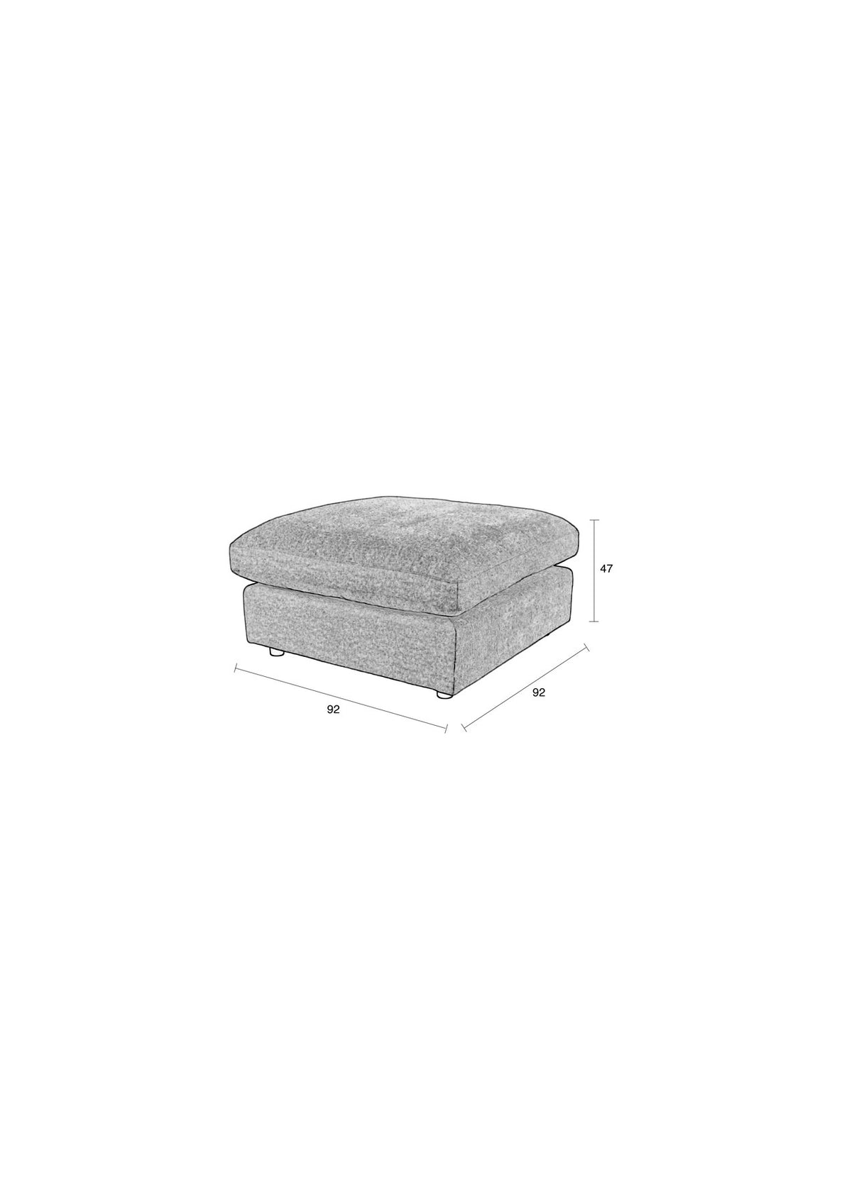 Hocker Sense in Cream präsentiert im Onlineshop von KAQTU Design AG. Hocker ist von Zuiver