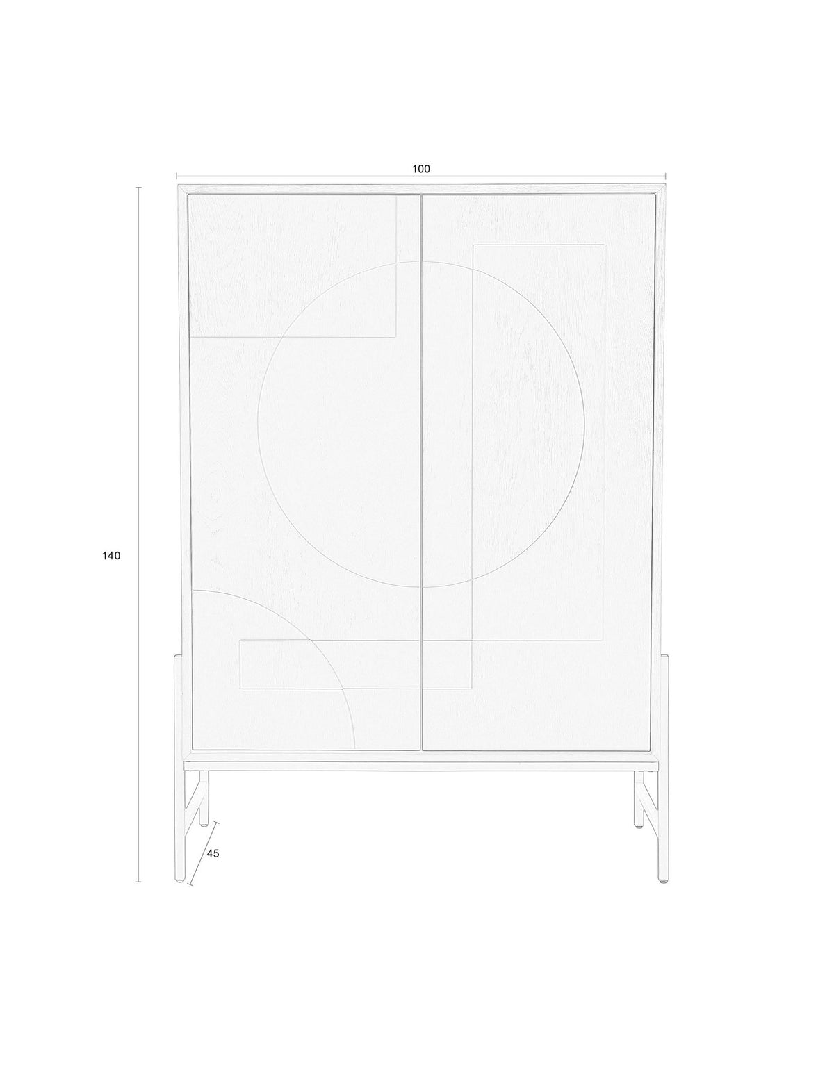 Cabinet Faces in beige präsentiert im Onlineshop von KAQTU Design AG. Cabinet ist von Zuiver