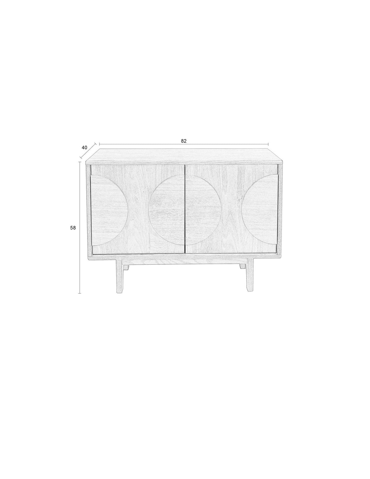 Sideboard Groove 2 Doors in Natural Oak präsentiert im Onlineshop von KAQTU Design AG. Sideboard ist von Zuiver