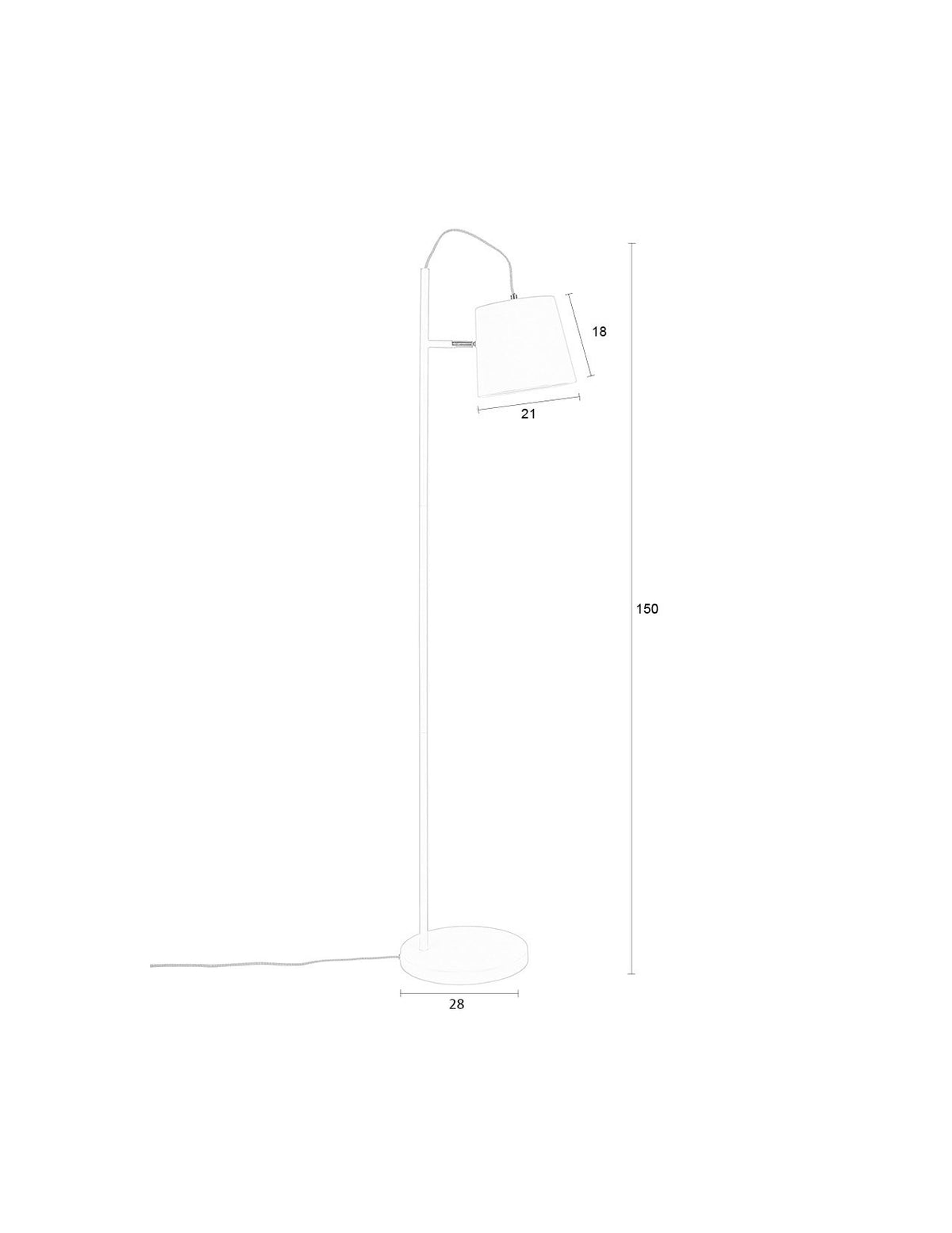 Buckle Head Stehlampe in beige präsentiert im Onlineshop von KAQTU Design AG. Stehleuchte ist von Zuiver