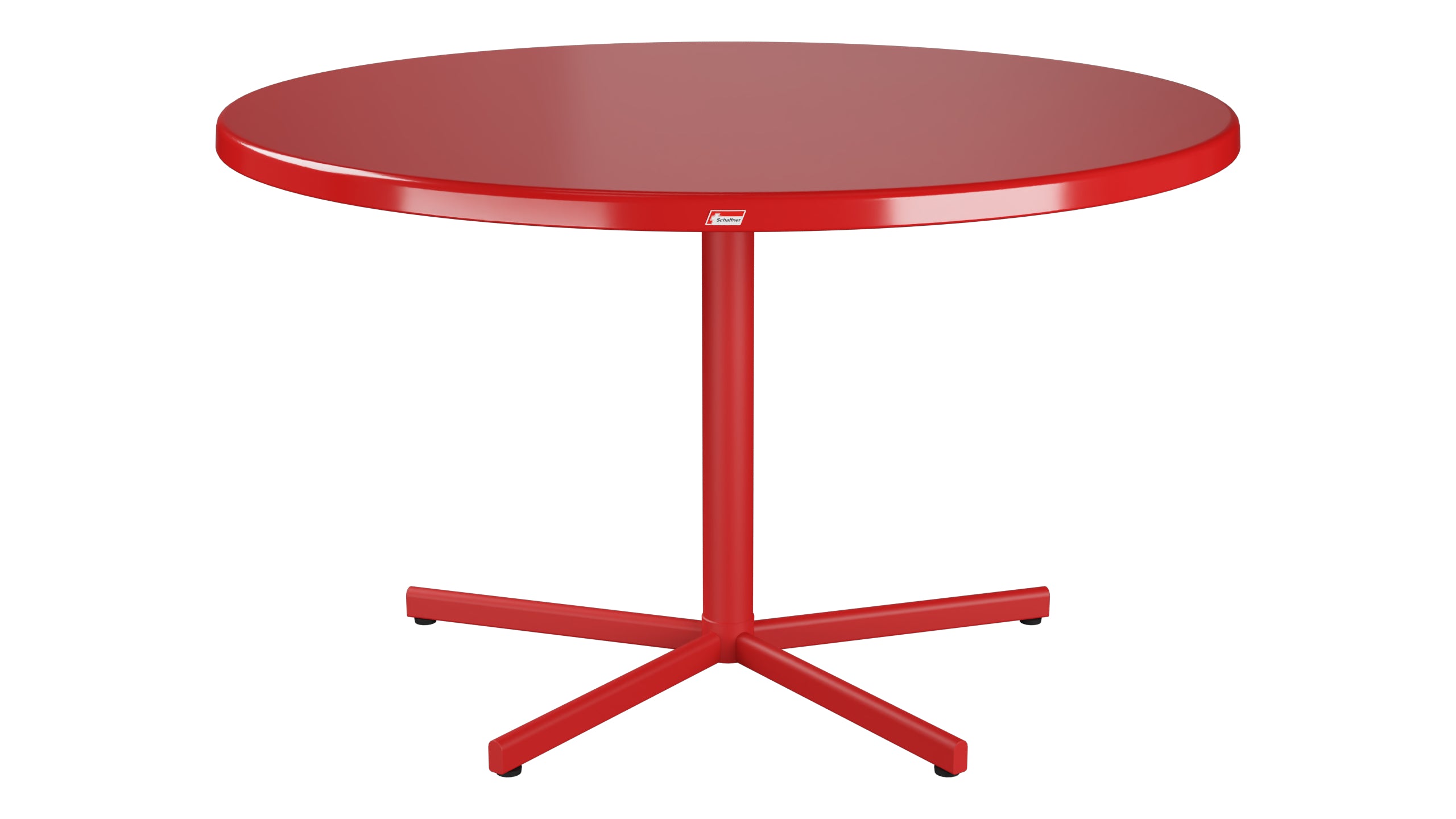 Bodensee Glasfaser-Gartentisch ø120 klappbar in Rot präsentiert im Onlineshop von KAQTU Design AG. Gartentisch ist von Schaffner