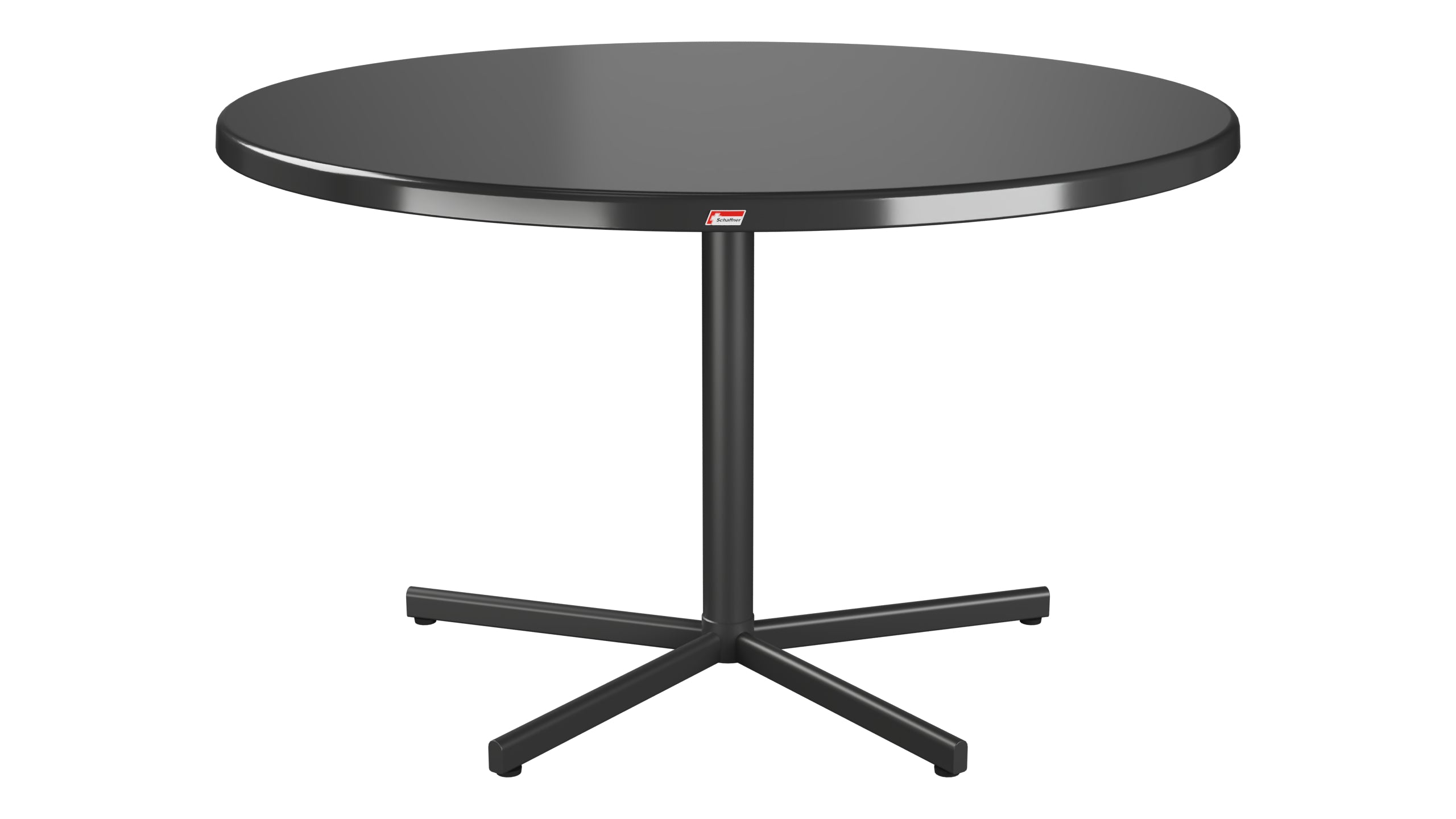 Bodensee Glasfaser-Gartentisch ø120 klappbar in Anthrazit präsentiert im Onlineshop von KAQTU Design AG. Gartentisch ist von Schaffner