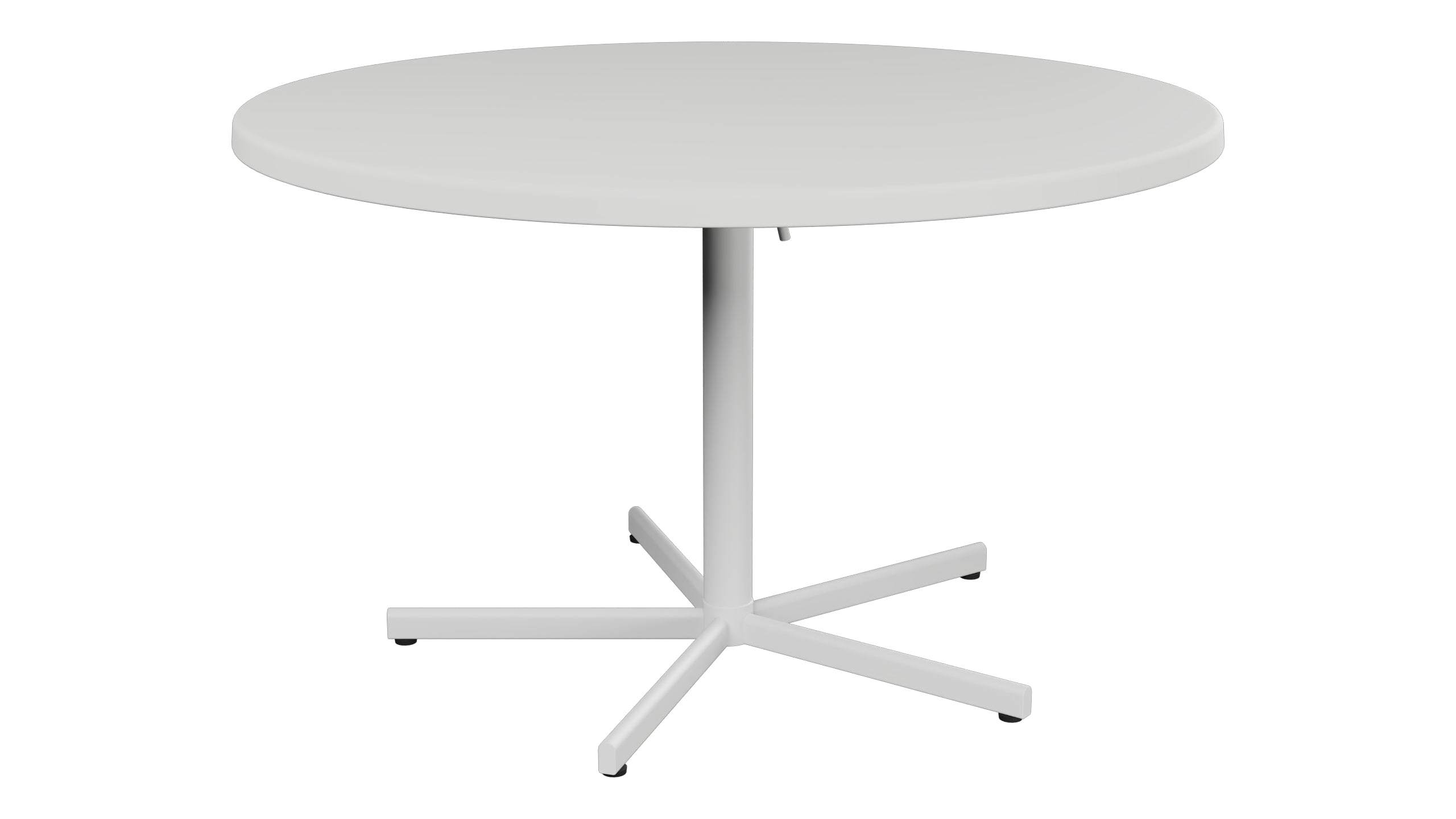 Bodensee Glasfaser-Gartentisch ø120 klappbar in Alusilber präsentiert im Onlineshop von KAQTU Design AG. Gartentisch ist von Schaffner