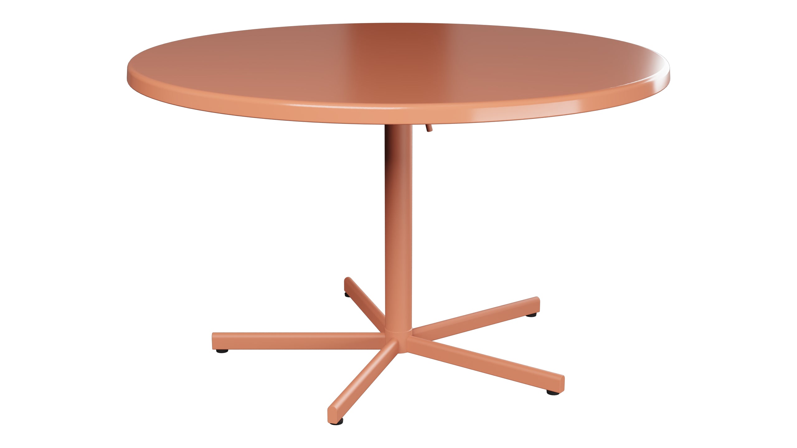 Bodensee Glasfaser-Gartentisch ø120 klappbar in Pastellterracotta präsentiert im Onlineshop von KAQTU Design AG. Gartentisch ist von Schaffner