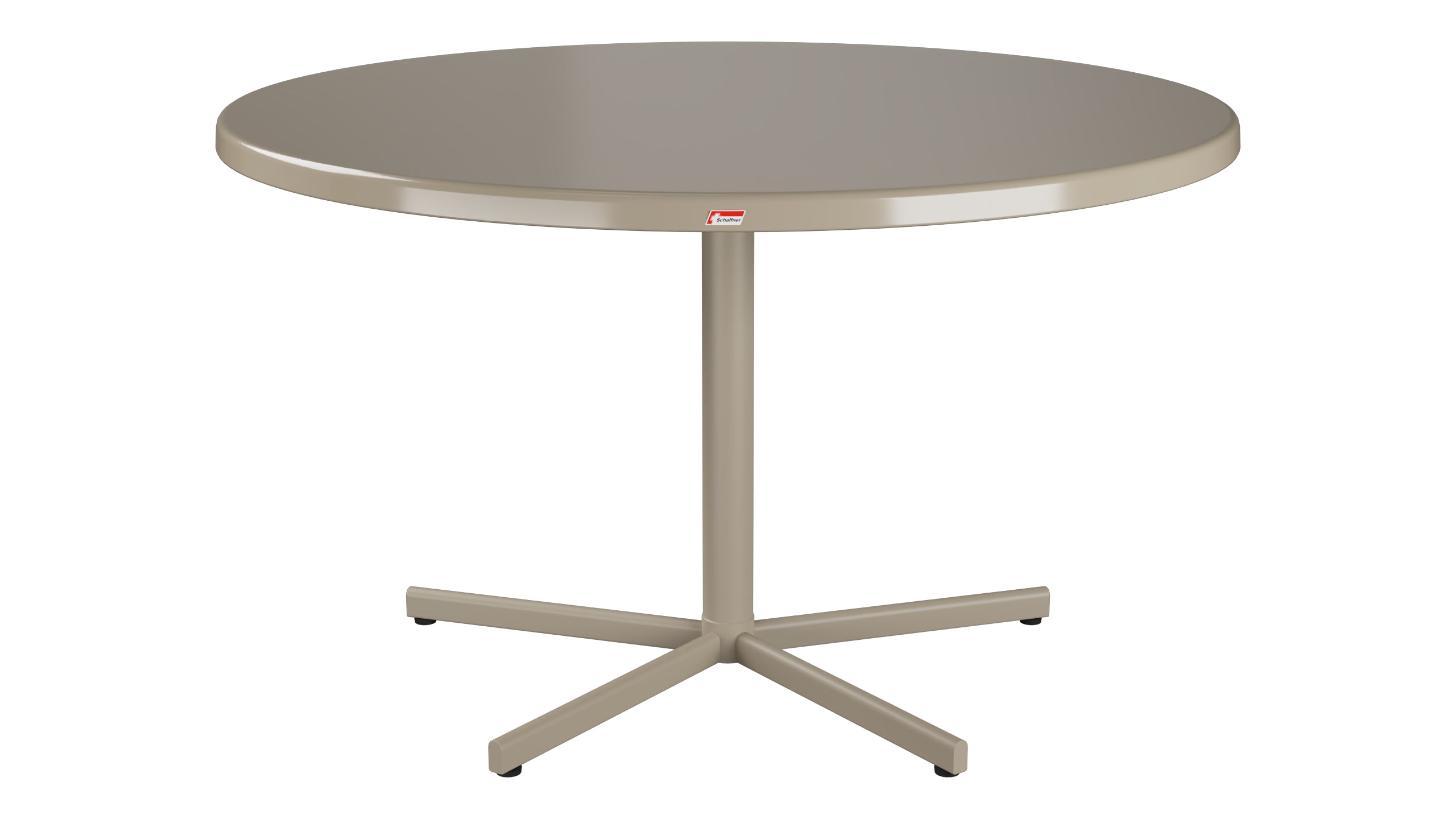Bodensee Glasfaser-Gartentisch ø120 klappbar in Champagner präsentiert im Onlineshop von KAQTU Design AG. Gartentisch ist von Schaffner