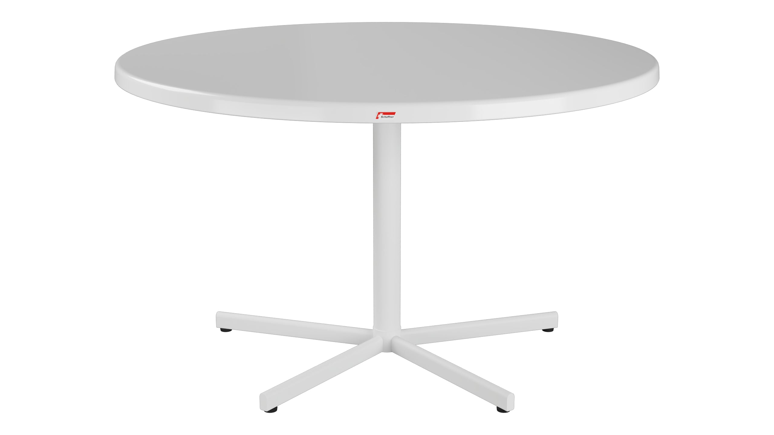 Bodensee Glasfaser-Gartentisch ø120 klappbar in Weiss präsentiert im Onlineshop von KAQTU Design AG. Gartentisch ist von Schaffner