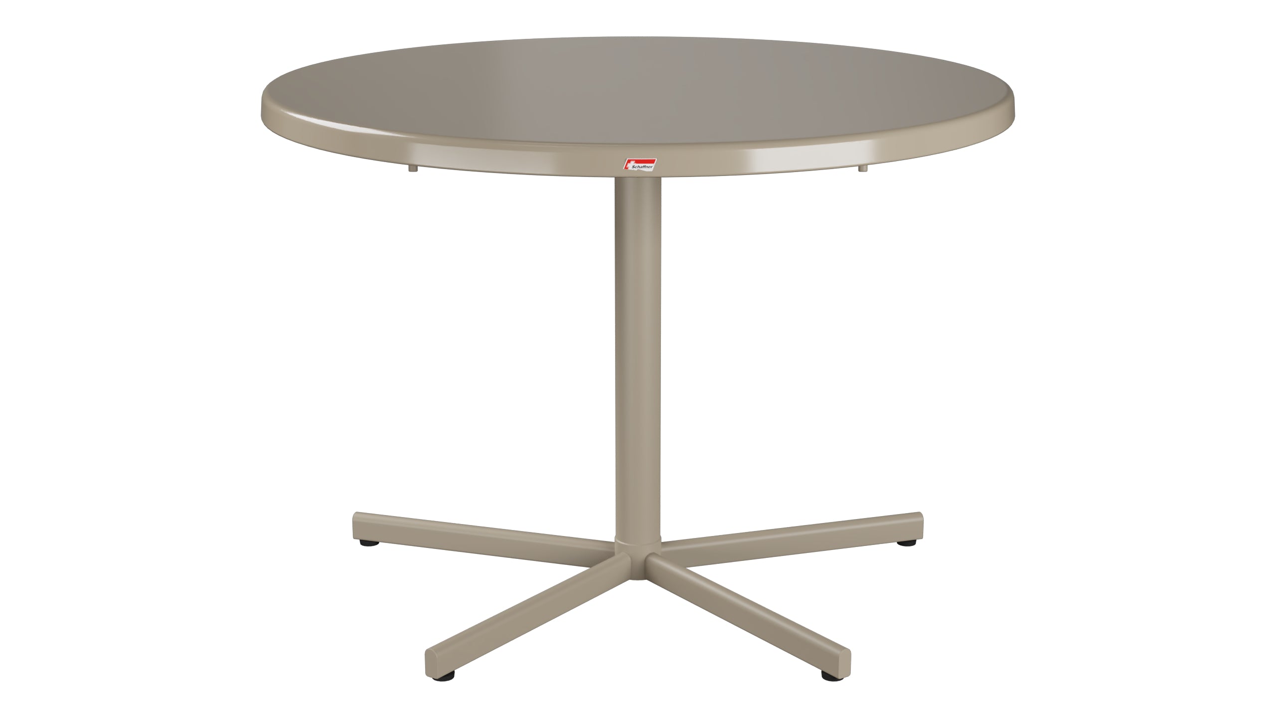 Bodensee Glasfaser-Gartentisch ø100 klappbar in Champagner präsentiert im Onlineshop von KAQTU Design AG. Gartentisch ist von Schaffner