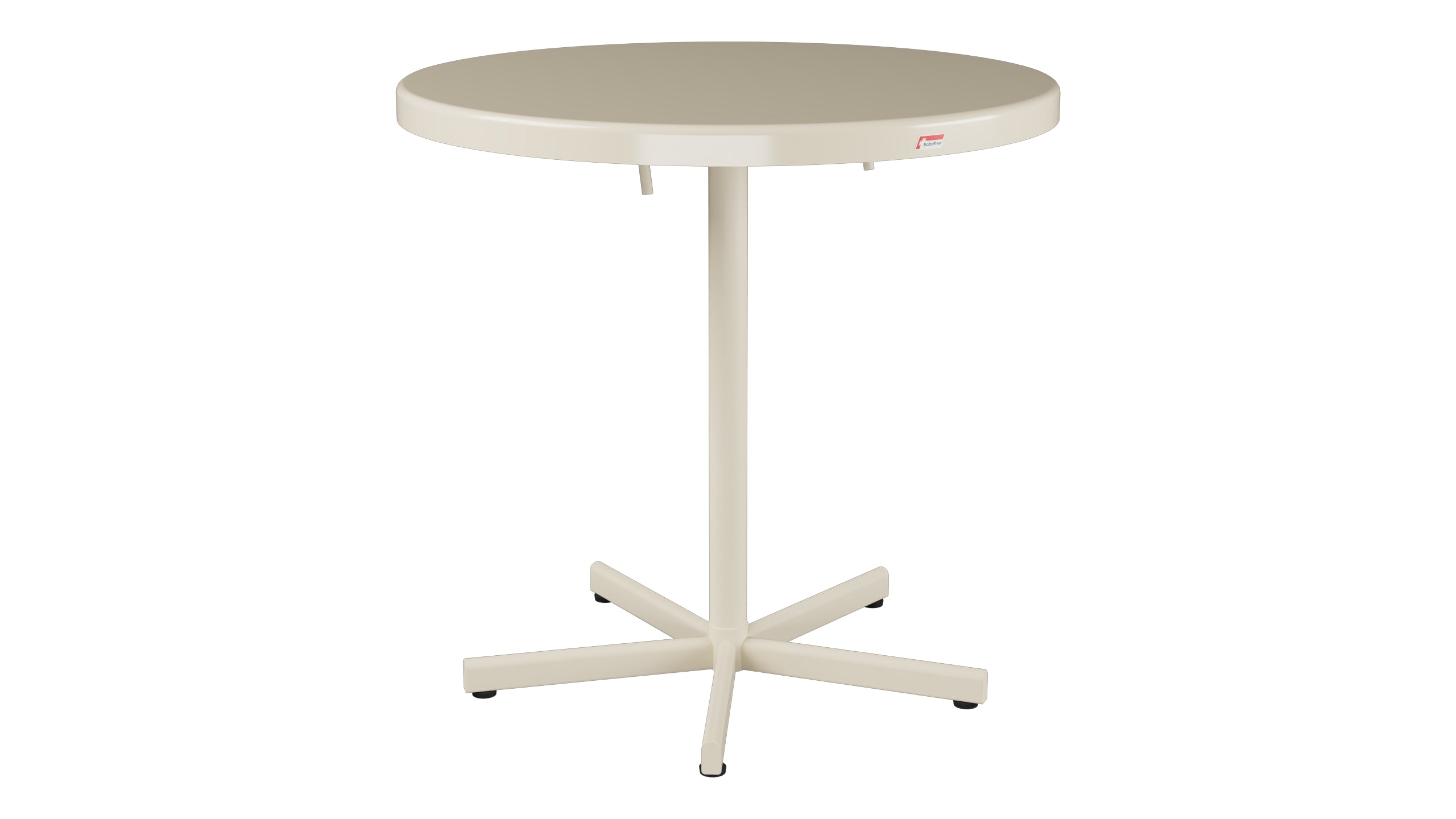 Bodensee Glasfaser-Gartentisch ø75 klappbar in Pastellsand präsentiert im Onlineshop von KAQTU Design AG. Gartentisch ist von Schaffner