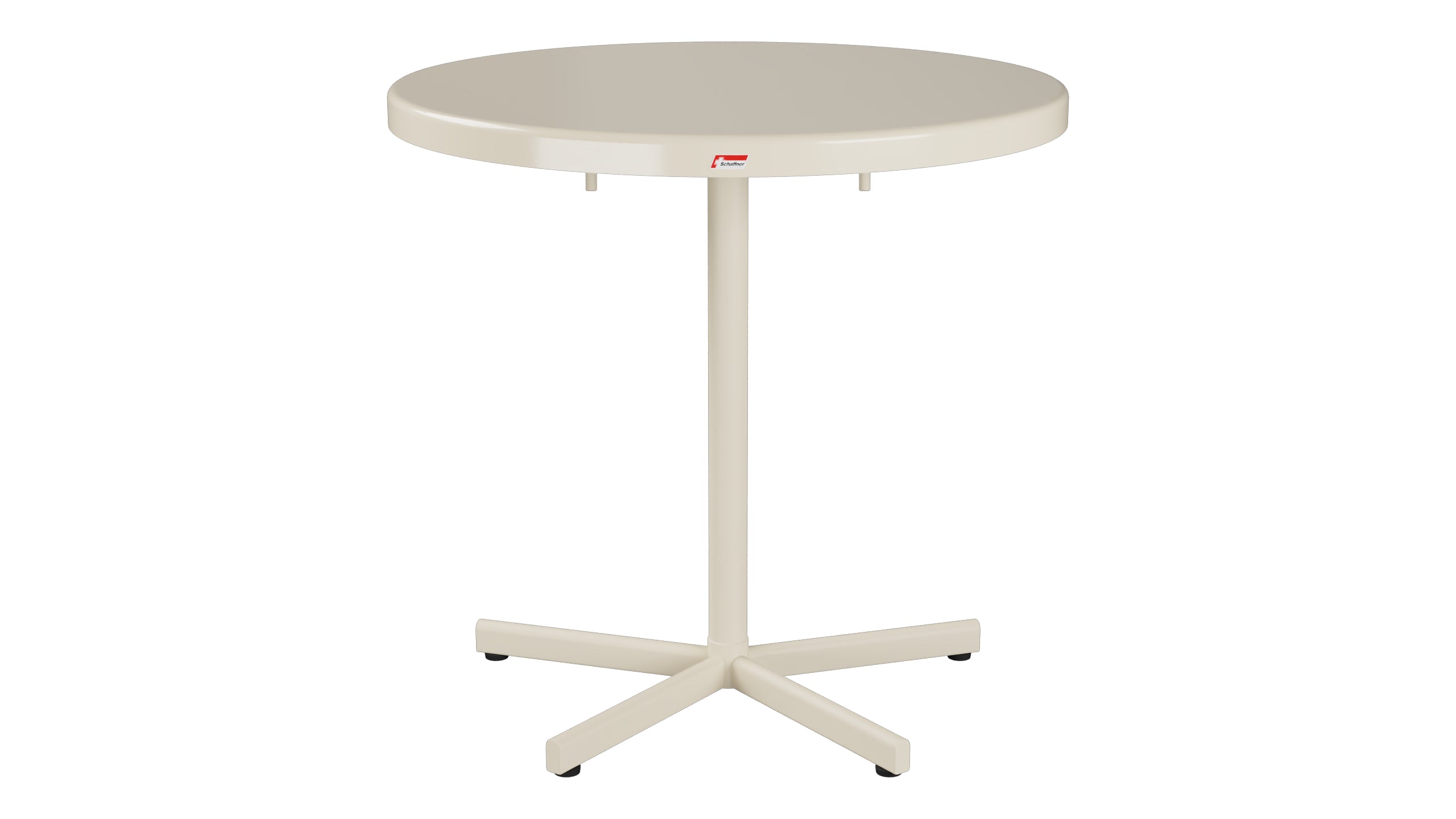 Bodensee Glasfaser-Gartentisch ø75 klappbar in Pastellsand präsentiert im Onlineshop von KAQTU Design AG. Gartentisch ist von Schaffner
