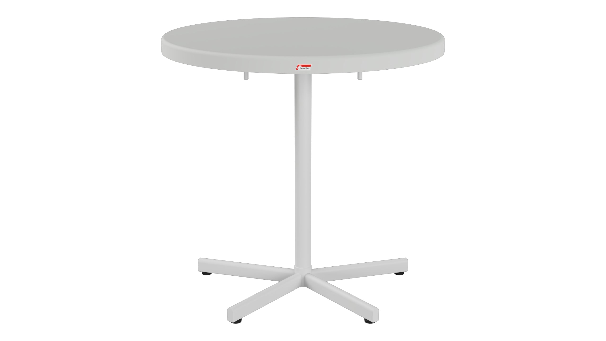 Bodensee Glasfaser-Gartentisch ø75 klappbar in Alusilber präsentiert im Onlineshop von KAQTU Design AG. Gartentisch ist von Schaffner
