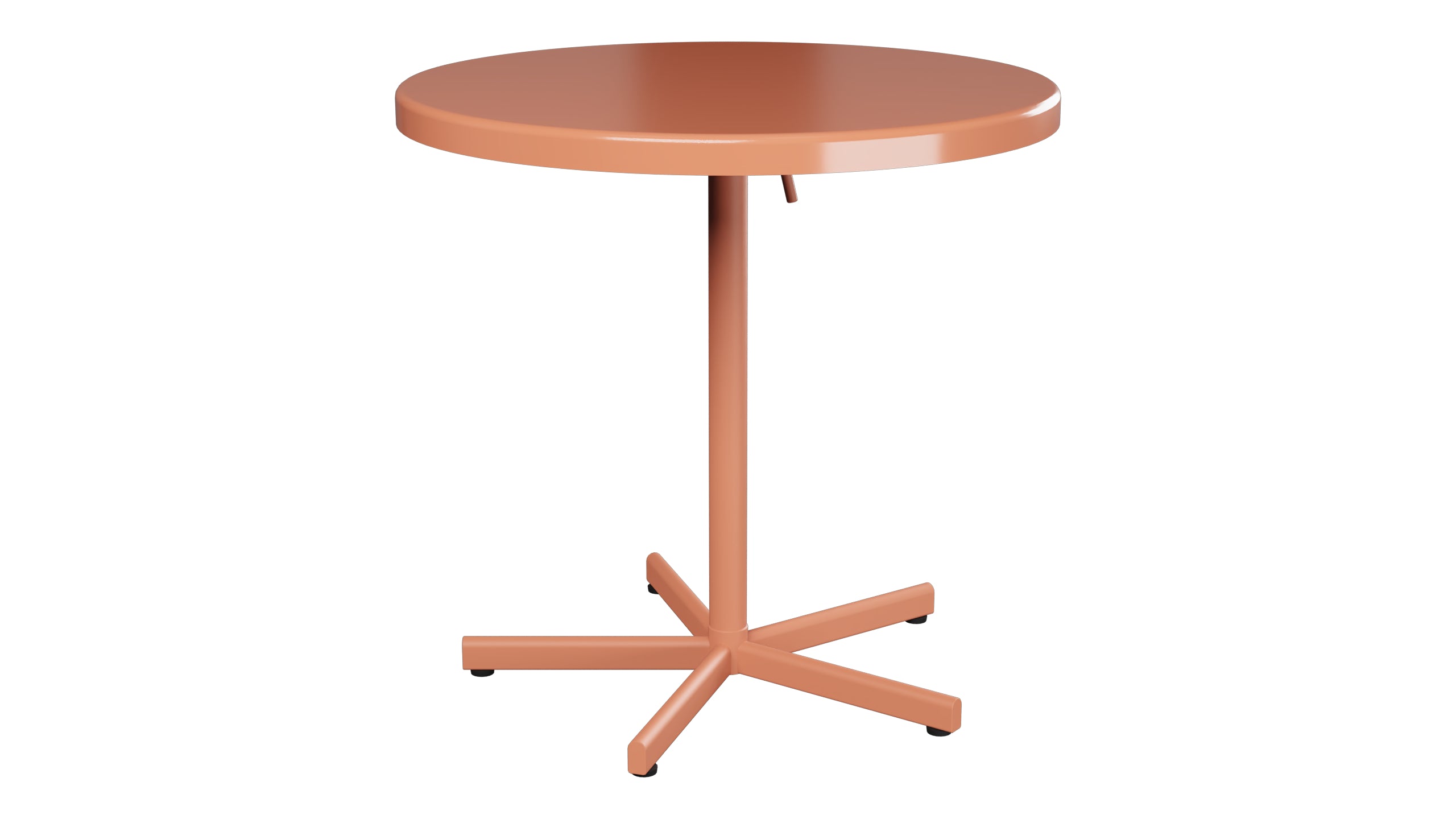 Bodensee Glasfaser-Gartentisch ø75 klappbar in Pastellterracotta präsentiert im Onlineshop von KAQTU Design AG. Gartentisch ist von Schaffner