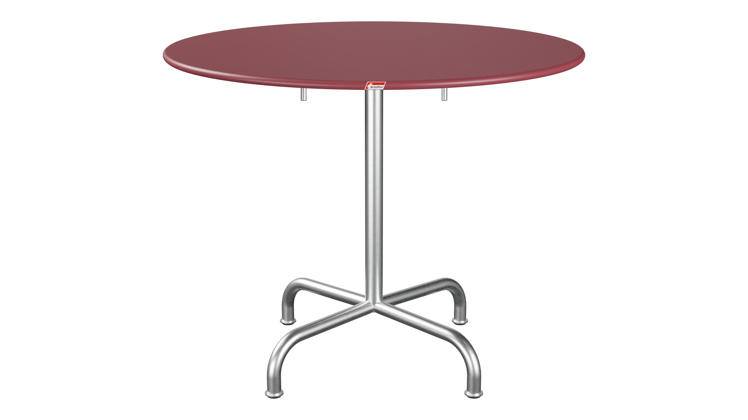 Rigi Metall-Gartentisch ø90 klappbar in Bordeaux präsentiert im Onlineshop von KAQTU Design AG. Gartentisch ist von Schaffner