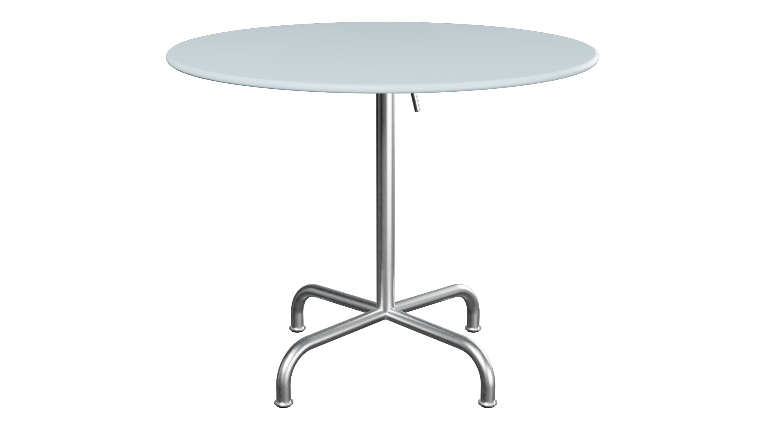 Rigi Metall-Gartentisch ø90 klappbar in Pastellblau präsentiert im Onlineshop von KAQTU Design AG. Gartentisch ist von Schaffner