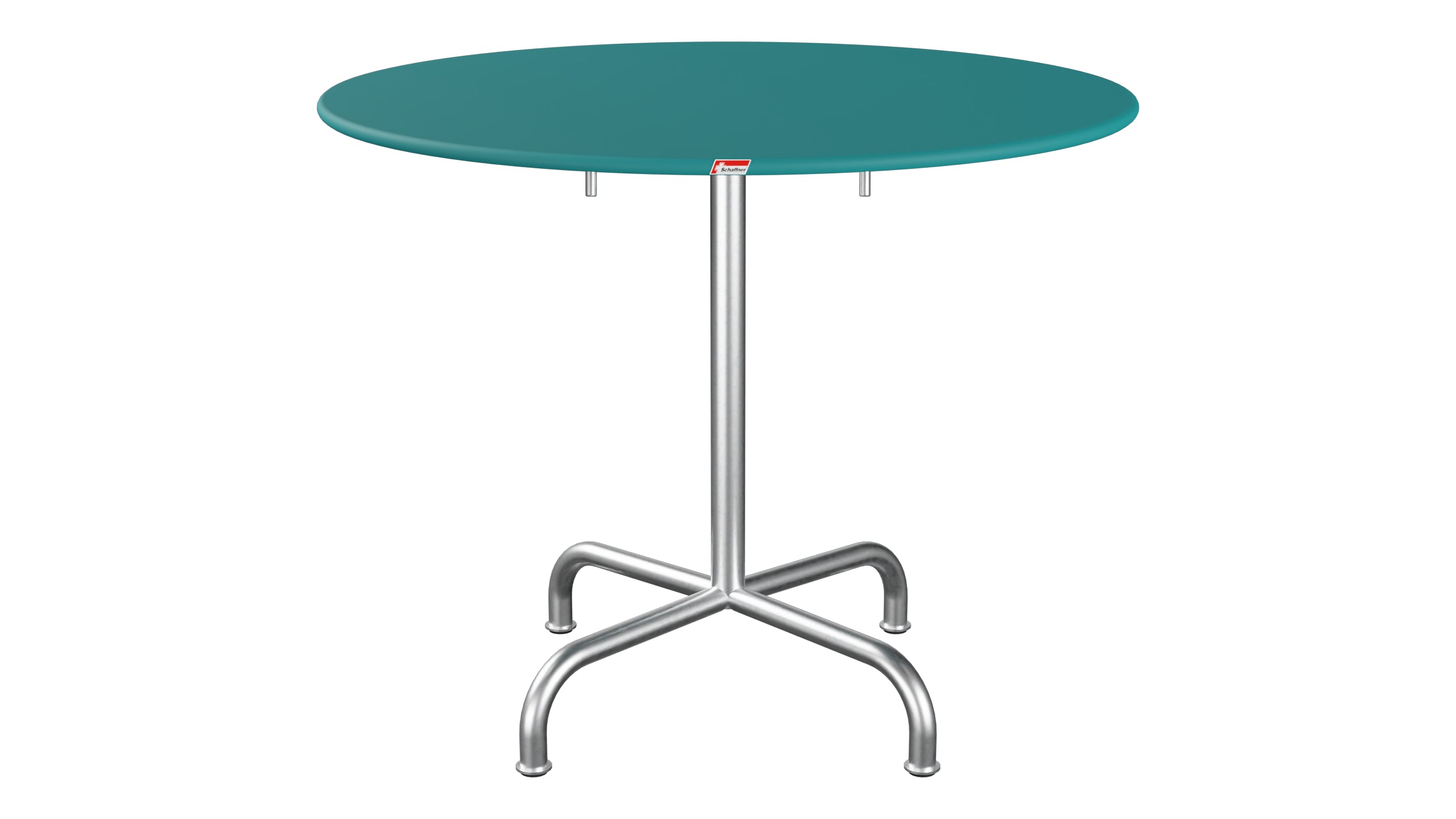 Rigi Metall-Gartentisch ø90 klappbar in Kaliblau präsentiert im Onlineshop von KAQTU Design AG. Gartentisch ist von Schaffner