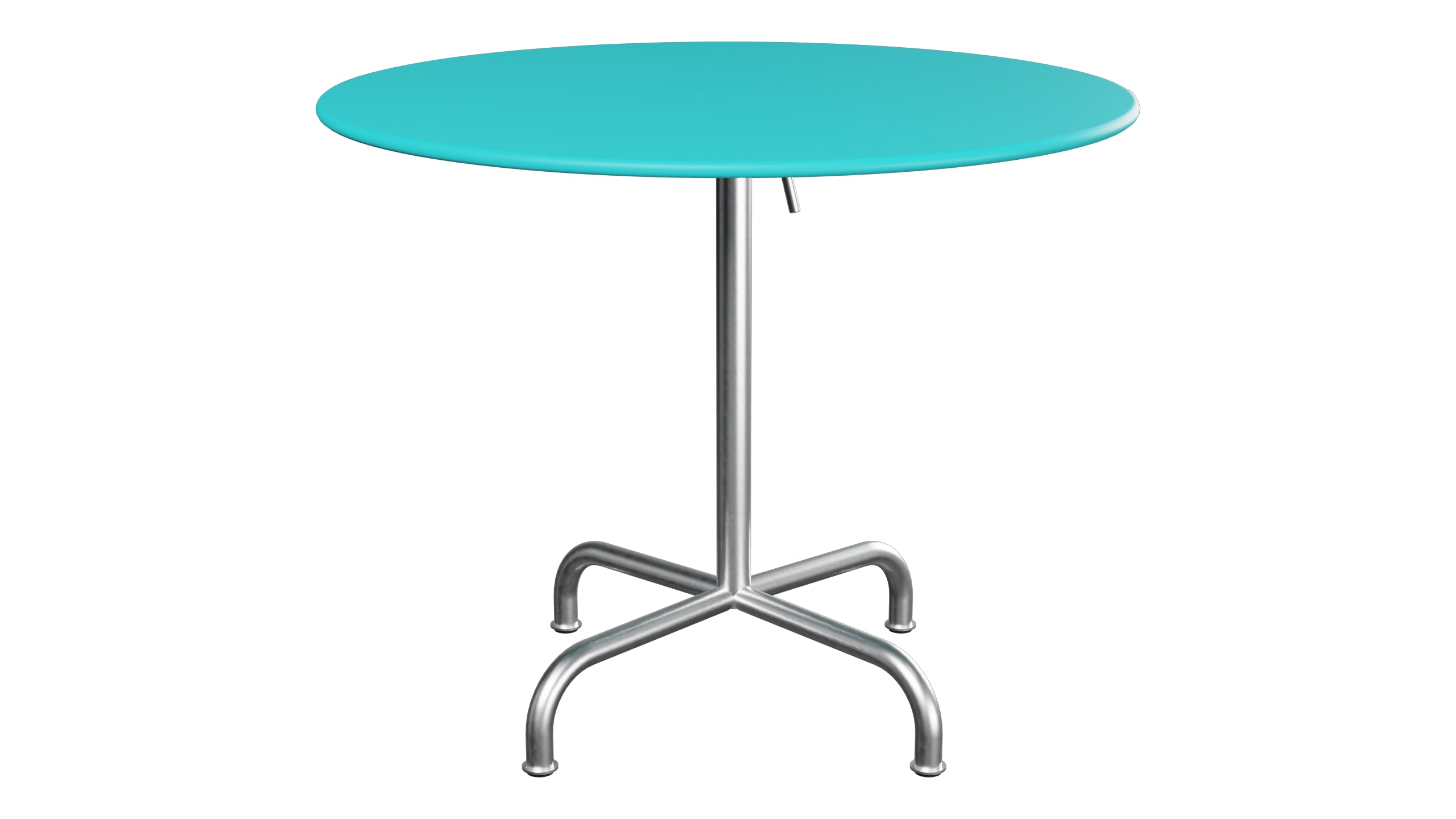 Rigi Metall-Gartentisch ø90 klappbar in Türkis präsentiert im Onlineshop von KAQTU Design AG. Gartentisch ist von Schaffner