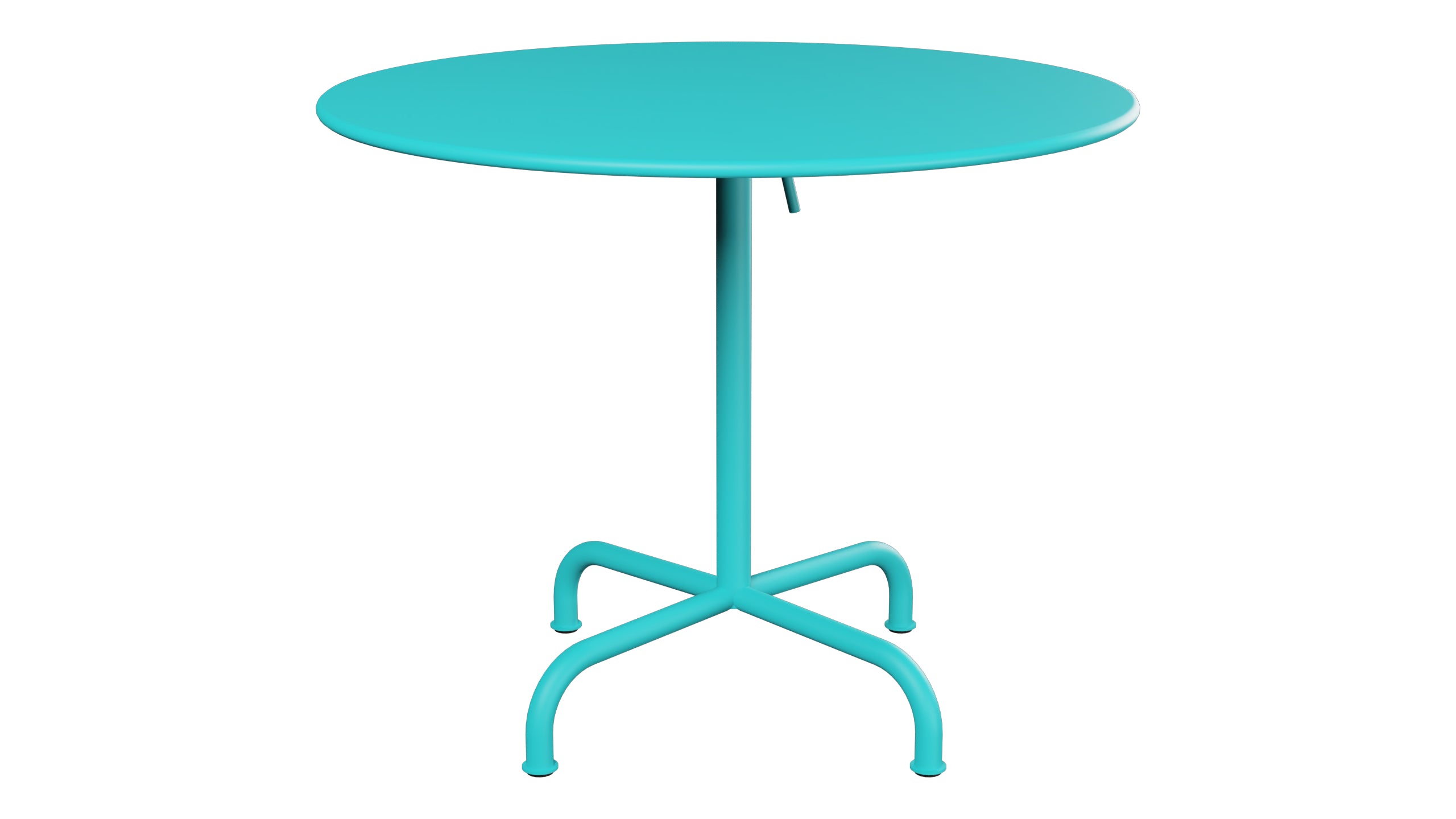 Rigi Metall-Gartentisch ø90 klappbar in Türkis präsentiert im Onlineshop von KAQTU Design AG. Gartentisch ist von Schaffner