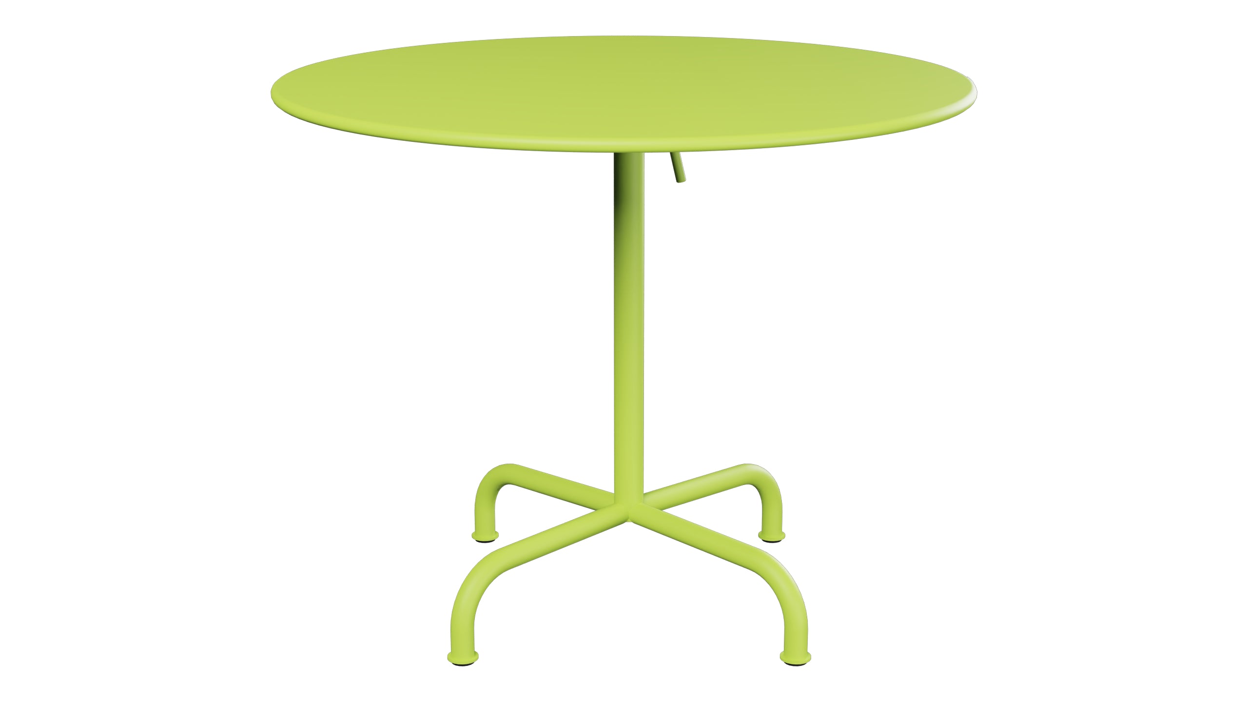 Rigi Metall-Gartentisch ø90 klappbar in Hellgrün präsentiert im Onlineshop von KAQTU Design AG. Gartentisch ist von Schaffner