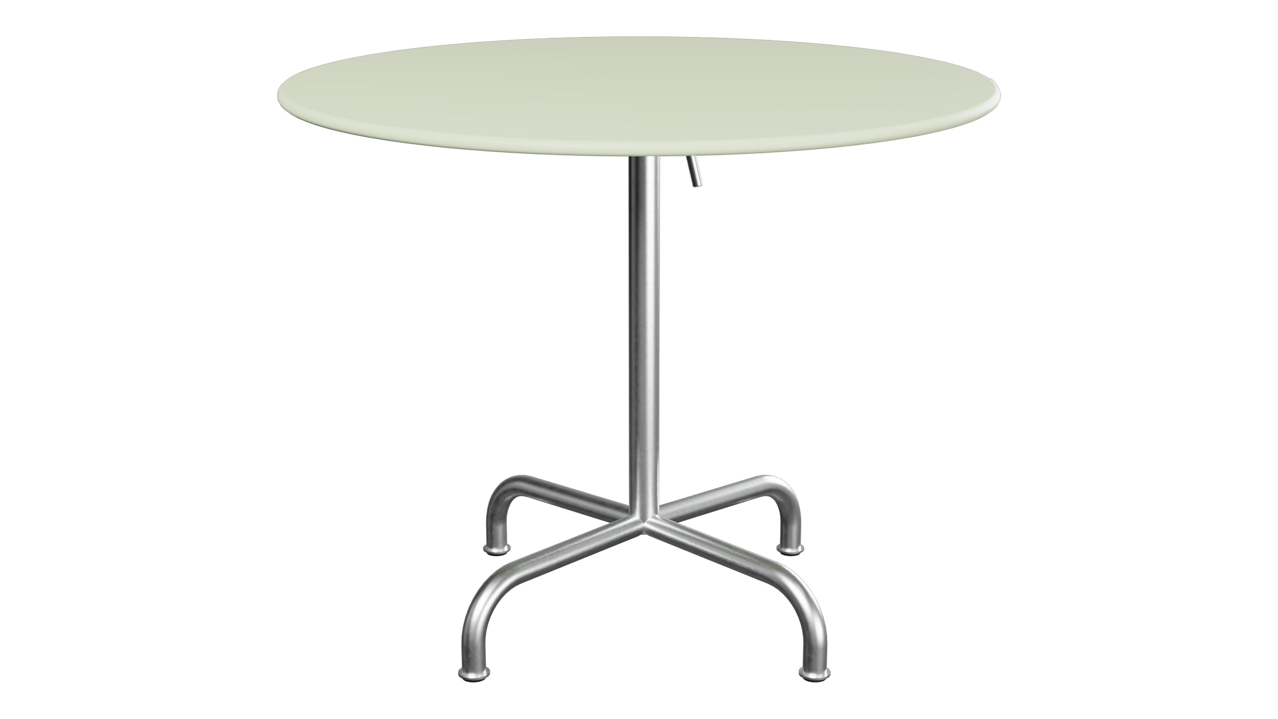Rigi Metall-Gartentisch ø90 klappbar in Pastellgrün präsentiert im Onlineshop von KAQTU Design AG. Gartentisch ist von Schaffner