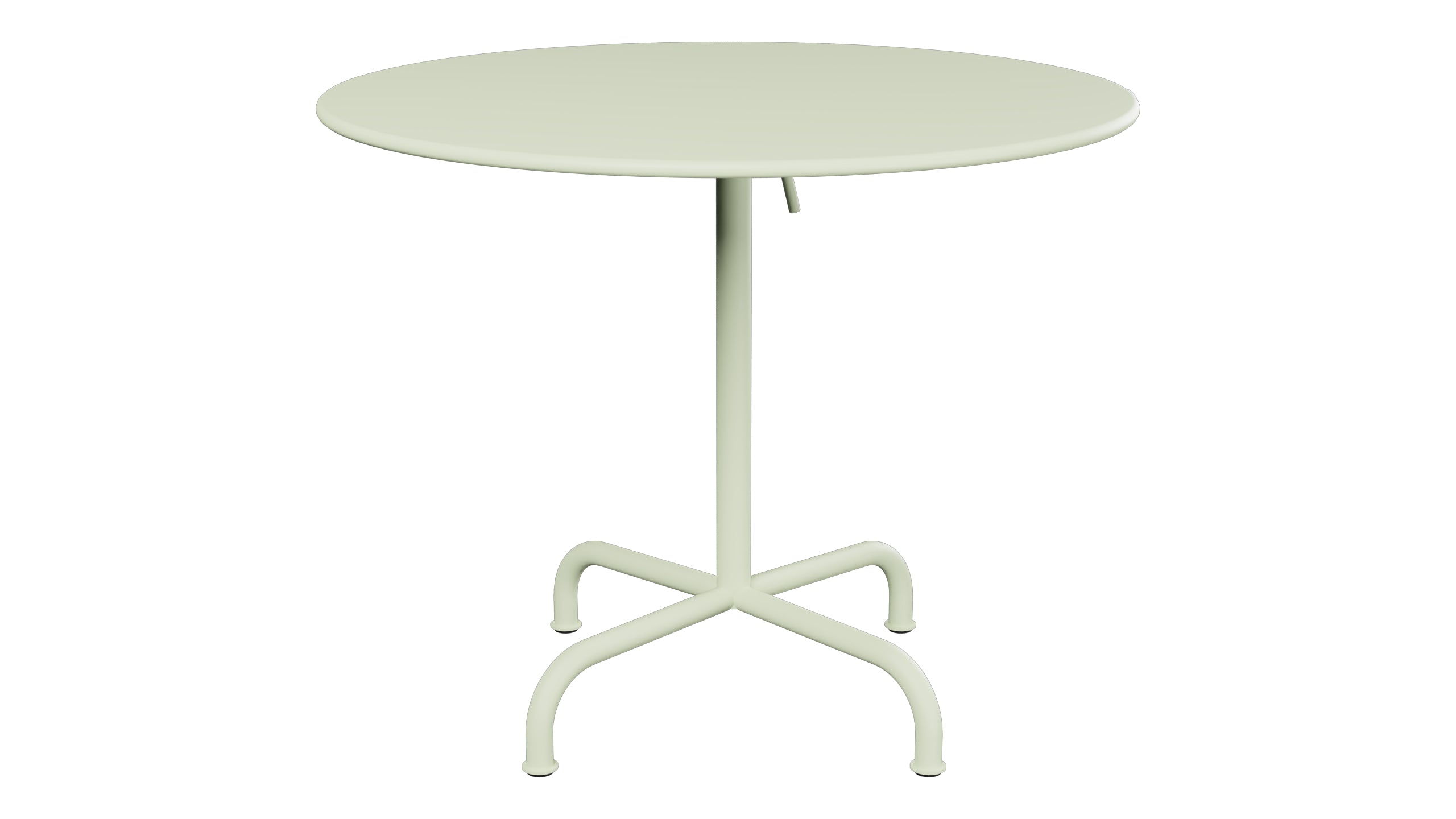 Rigi Metall-Gartentisch ø90 klappbar in Pastellgrün präsentiert im Onlineshop von KAQTU Design AG. Gartentisch ist von Schaffner