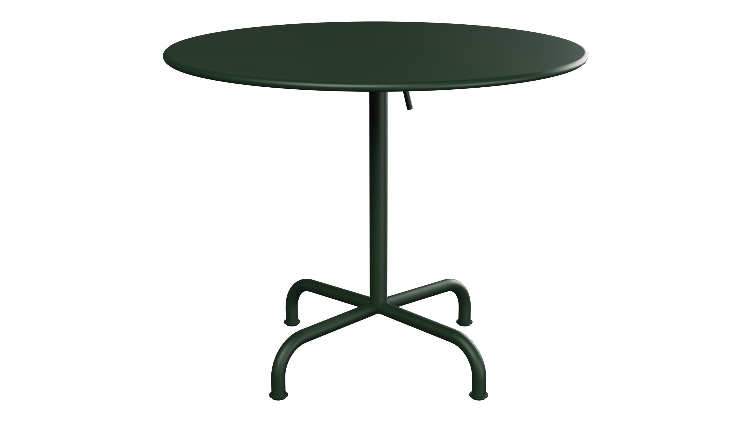 Rigi Metall-Gartentisch ø90 klappbar in Tannengrün präsentiert im Onlineshop von KAQTU Design AG. Gartentisch ist von Schaffner