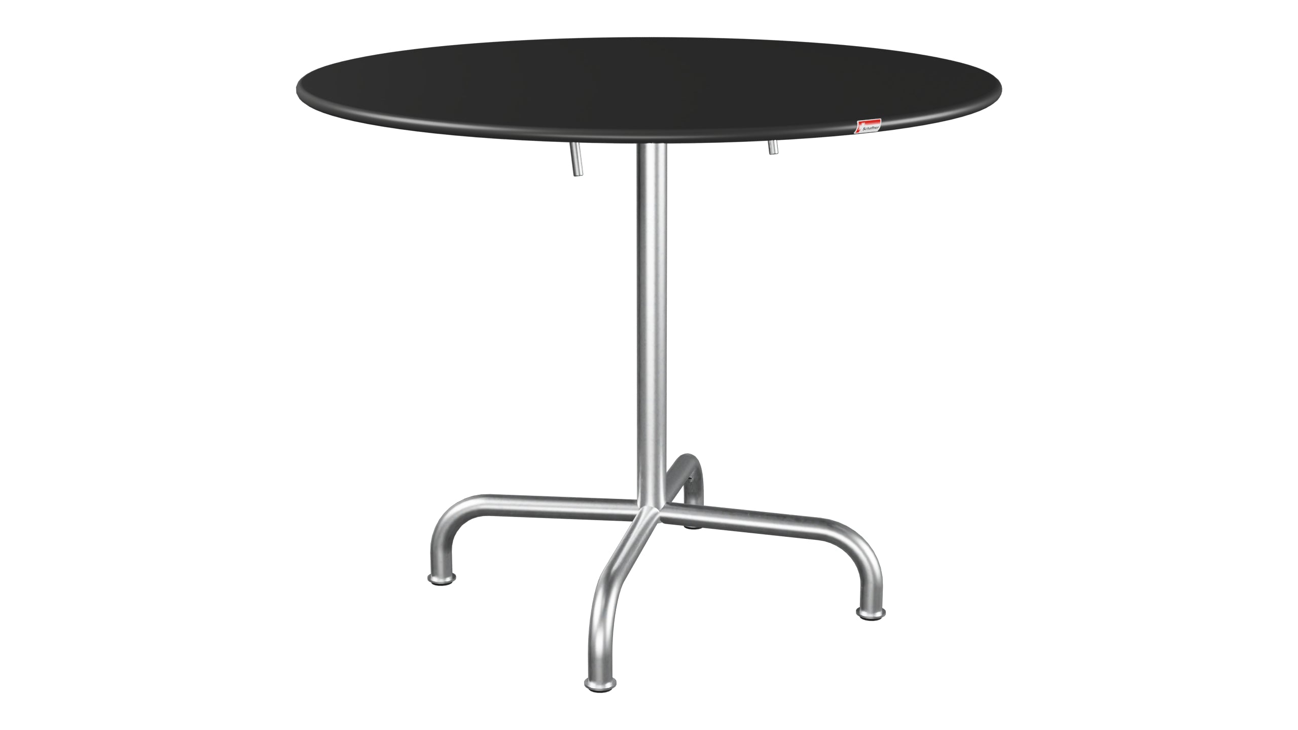Rigi Metall-Gartentisch ø90 klappbar in Anthrazit präsentiert im Onlineshop von KAQTU Design AG. Gartentisch ist von Schaffner