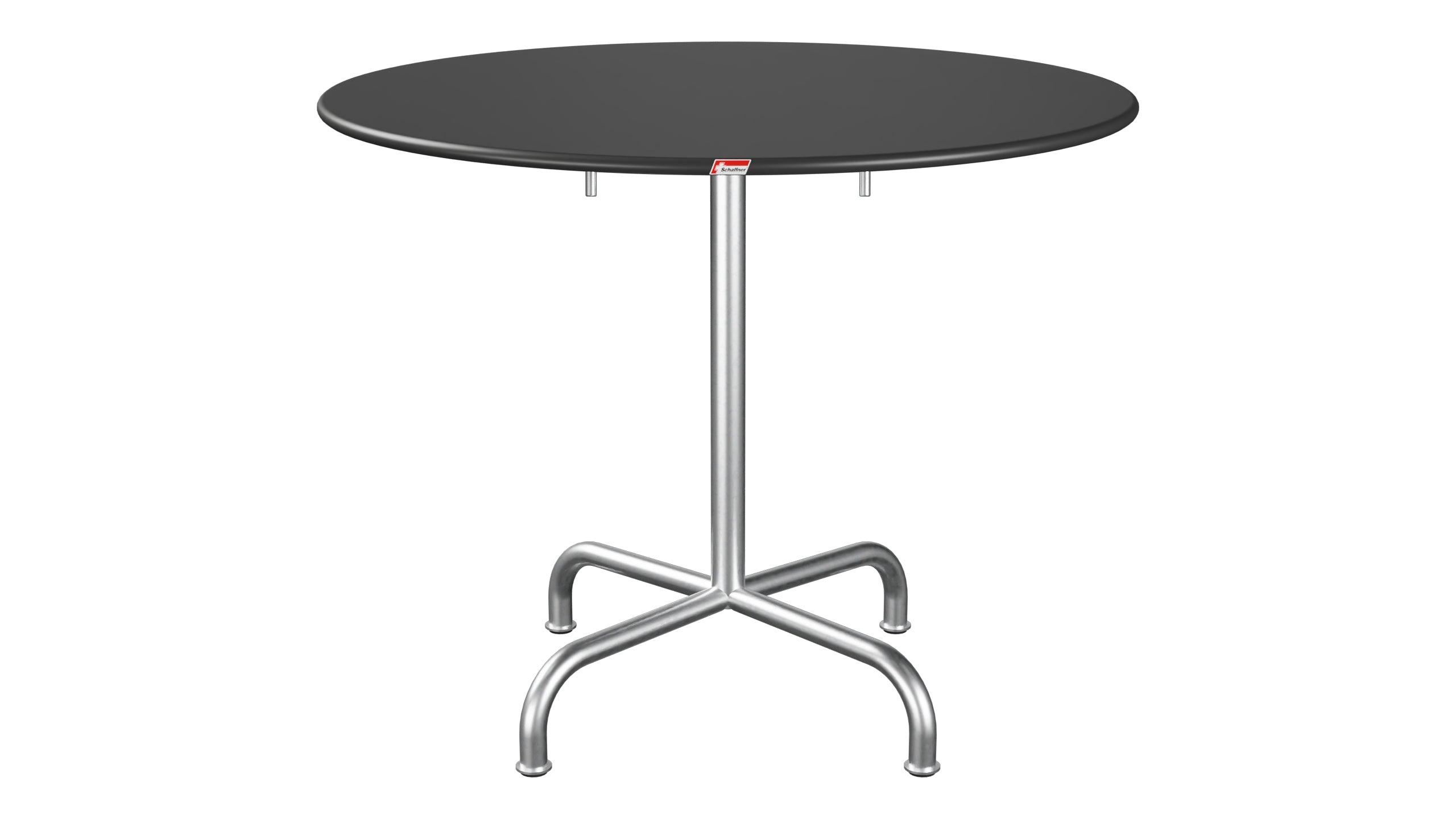Rigi Metall-Gartentisch ø90 klappbar in Anthrazit präsentiert im Onlineshop von KAQTU Design AG. Gartentisch ist von Schaffner