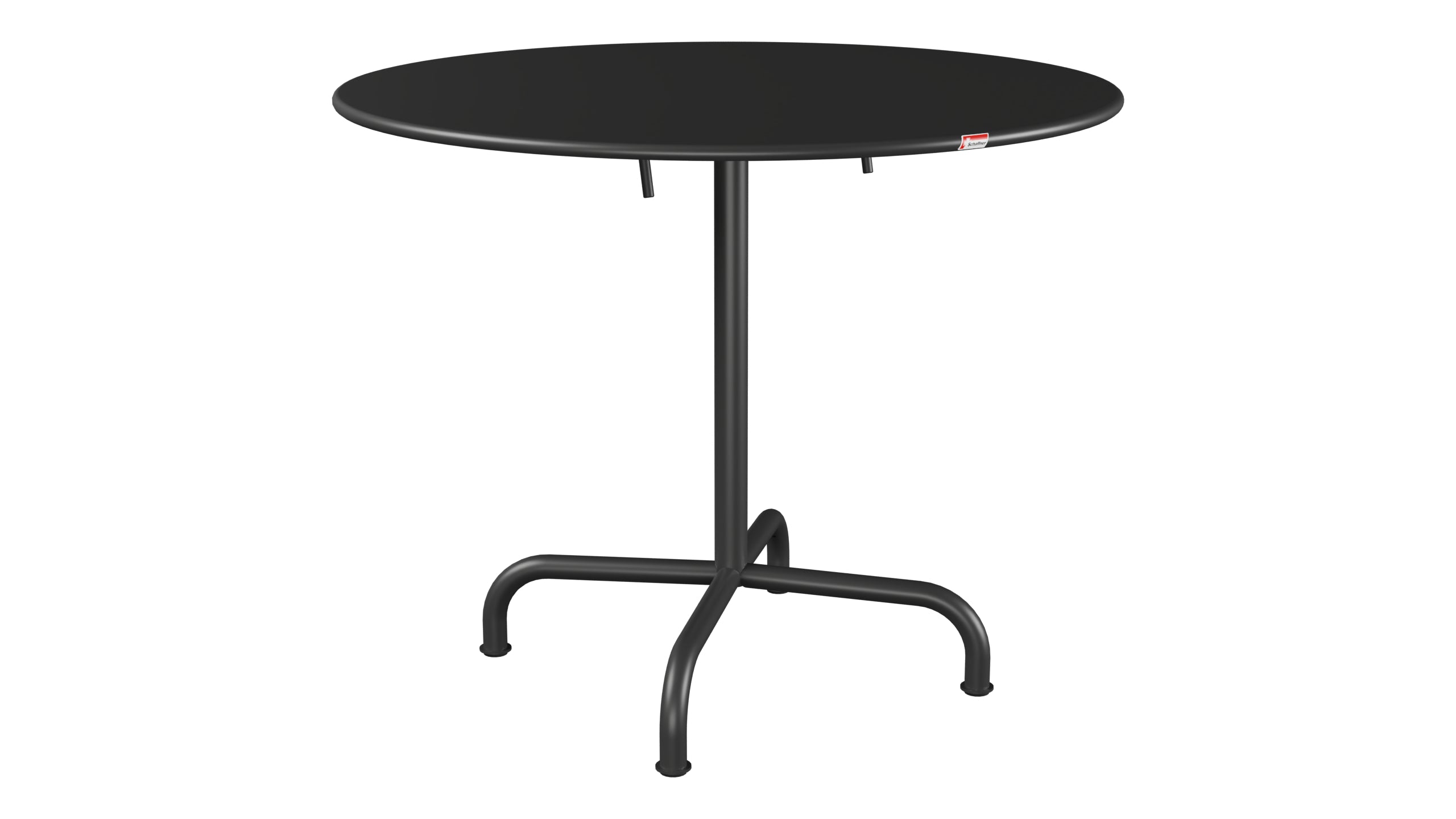 Rigi Metall-Gartentisch ø90 klappbar in Anthrazit präsentiert im Onlineshop von KAQTU Design AG. Gartentisch ist von Schaffner