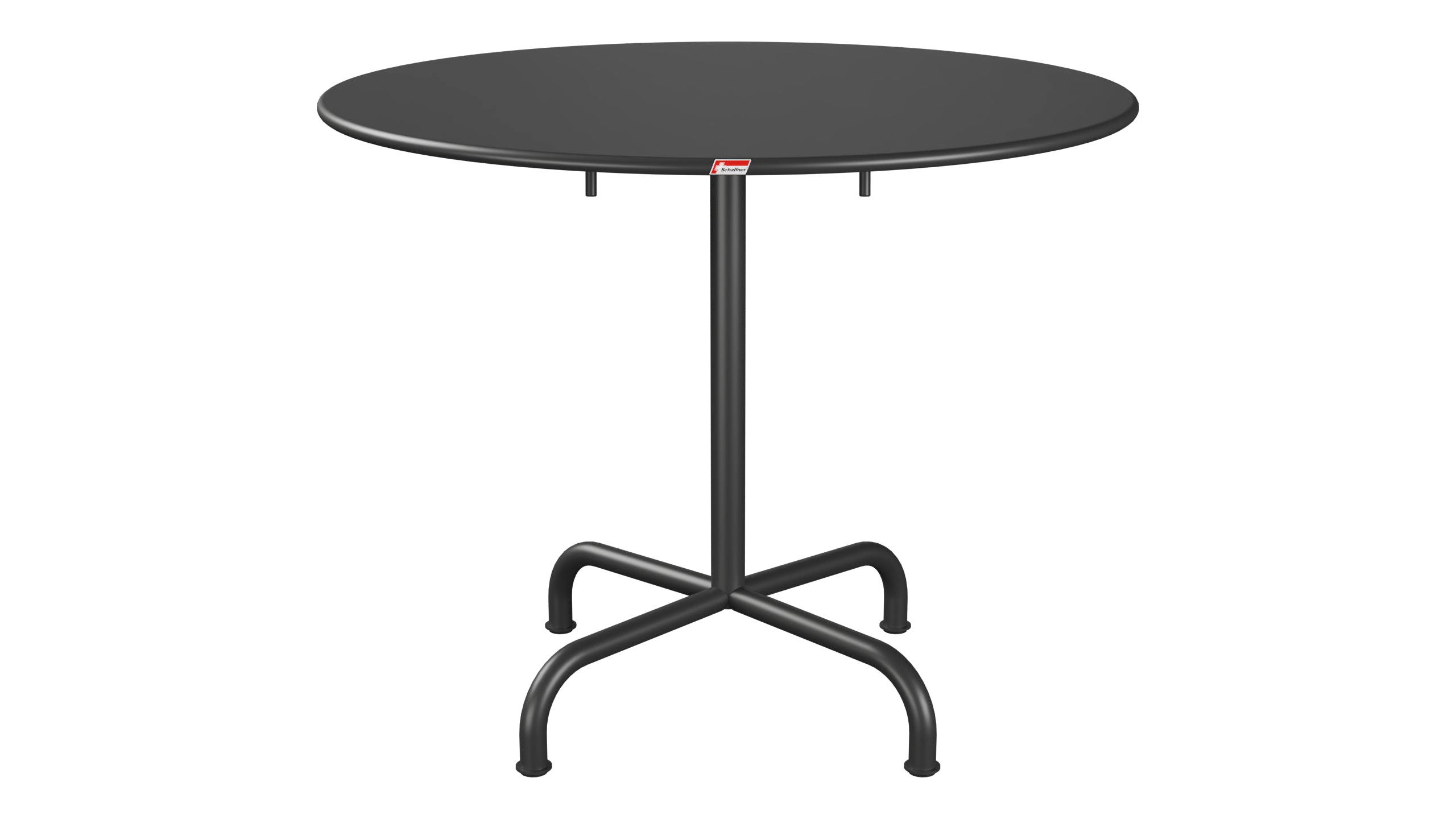 Rigi Metall-Gartentisch ø90 klappbar in Anthrazit präsentiert im Onlineshop von KAQTU Design AG. Gartentisch ist von Schaffner
