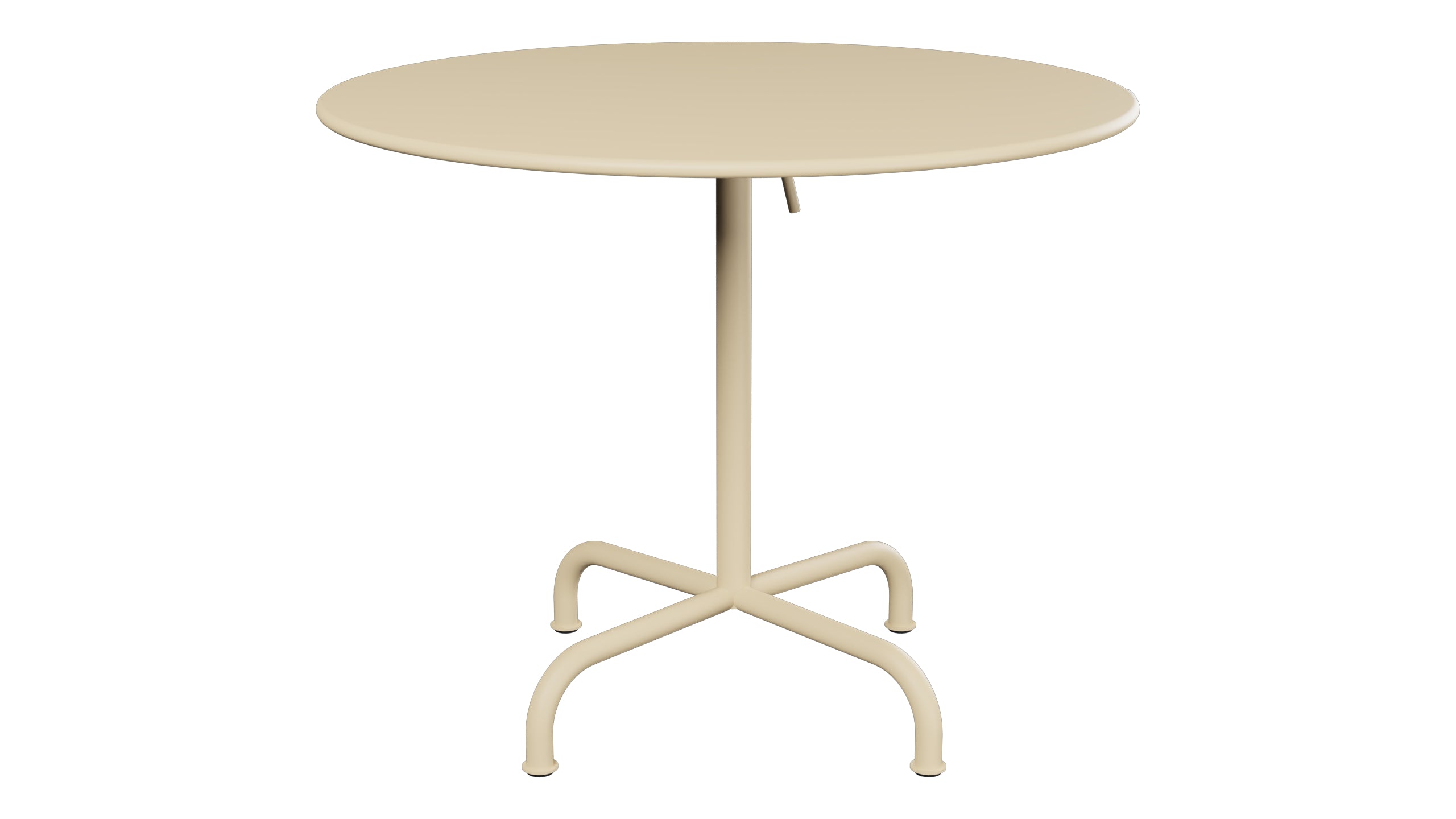Rigi Metall-Gartentisch ø90 klappbar in Pastellbraun präsentiert im Onlineshop von KAQTU Design AG. Gartentisch ist von Schaffner