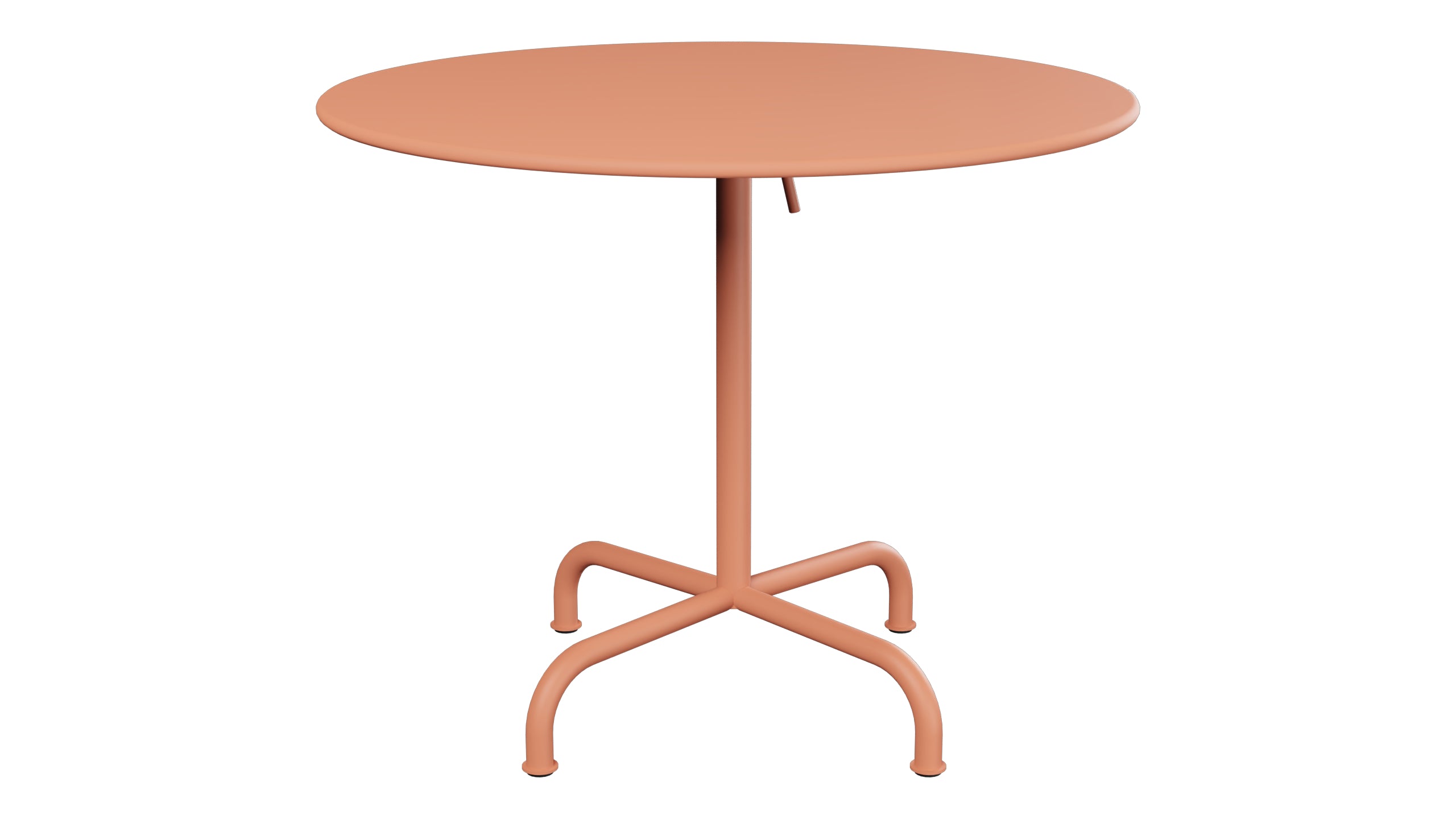 Rigi Metall-Gartentisch ø90 klappbar in Pastellterracotta präsentiert im Onlineshop von KAQTU Design AG. Gartentisch ist von Schaffner
