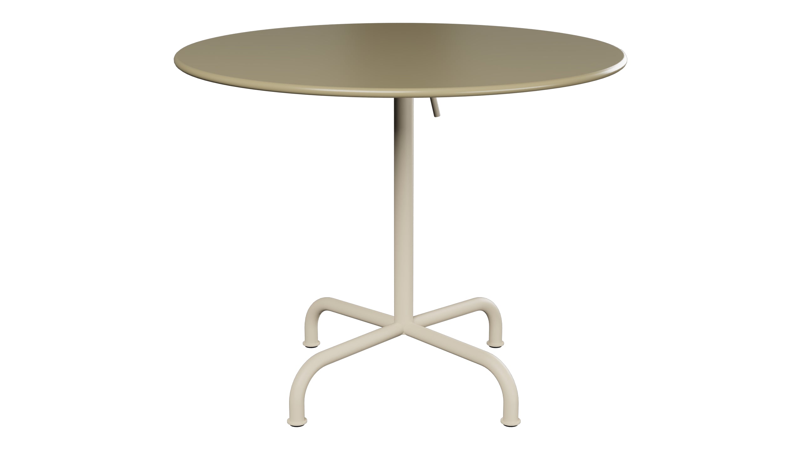 Rigi Metall-Gartentisch ø90 klappbar in Champagner präsentiert im Onlineshop von KAQTU Design AG. Gartentisch ist von Schaffner