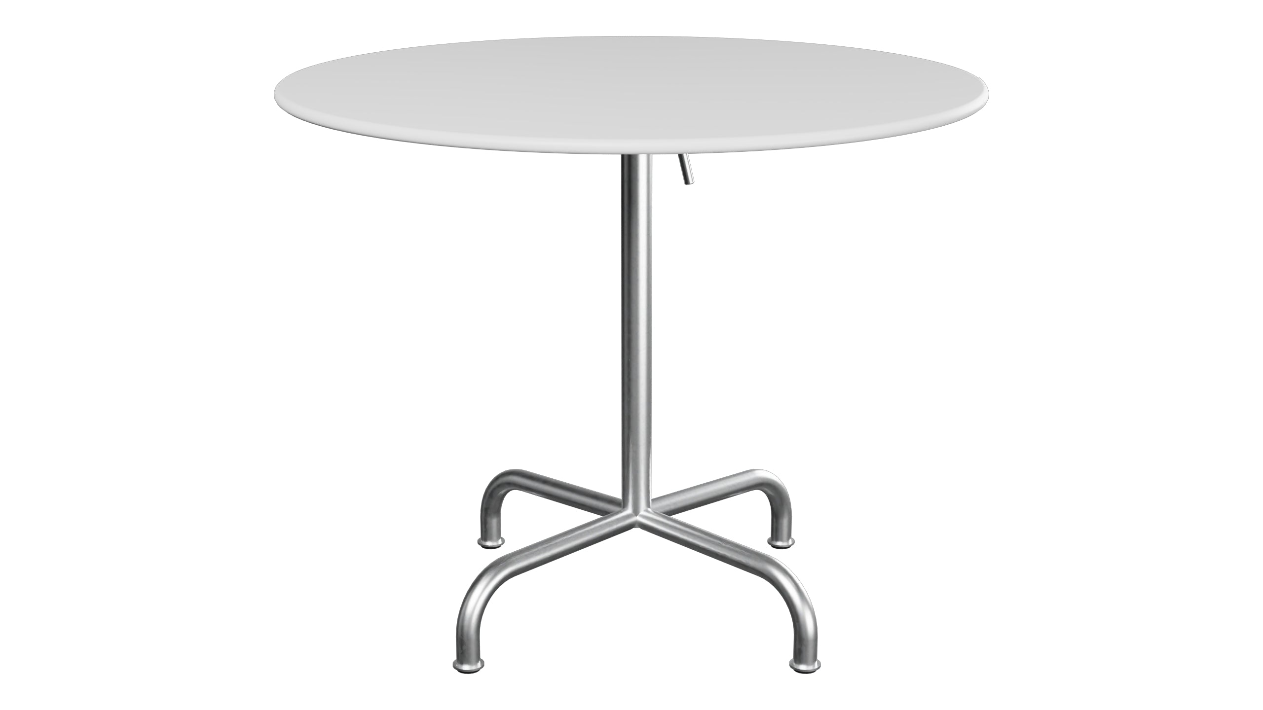 Rigi Metall-Gartentisch ø90 klappbar in Weiss präsentiert im Onlineshop von KAQTU Design AG. Gartentisch ist von Schaffner