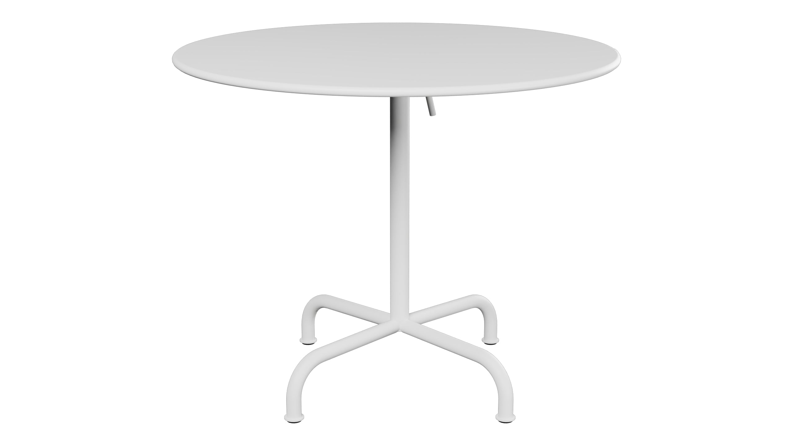 Rigi Metall-Gartentisch ø90 klappbar in Weiss präsentiert im Onlineshop von KAQTU Design AG. Gartentisch ist von Schaffner