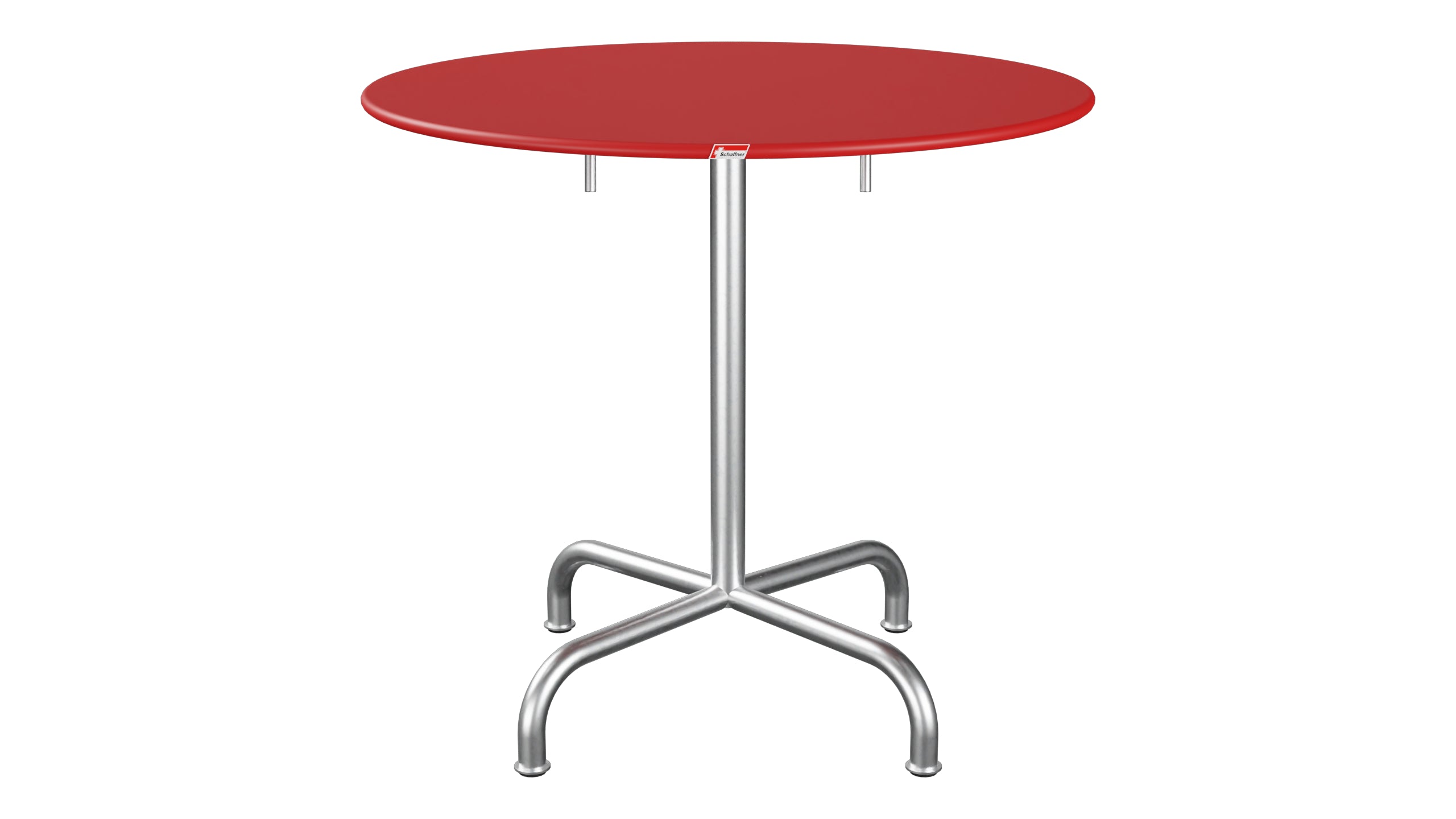 Rigi Metall-Gartentisch ø80 klappbar in Rot präsentiert im Onlineshop von KAQTU Design AG. Gartentisch ist von Schaffner
